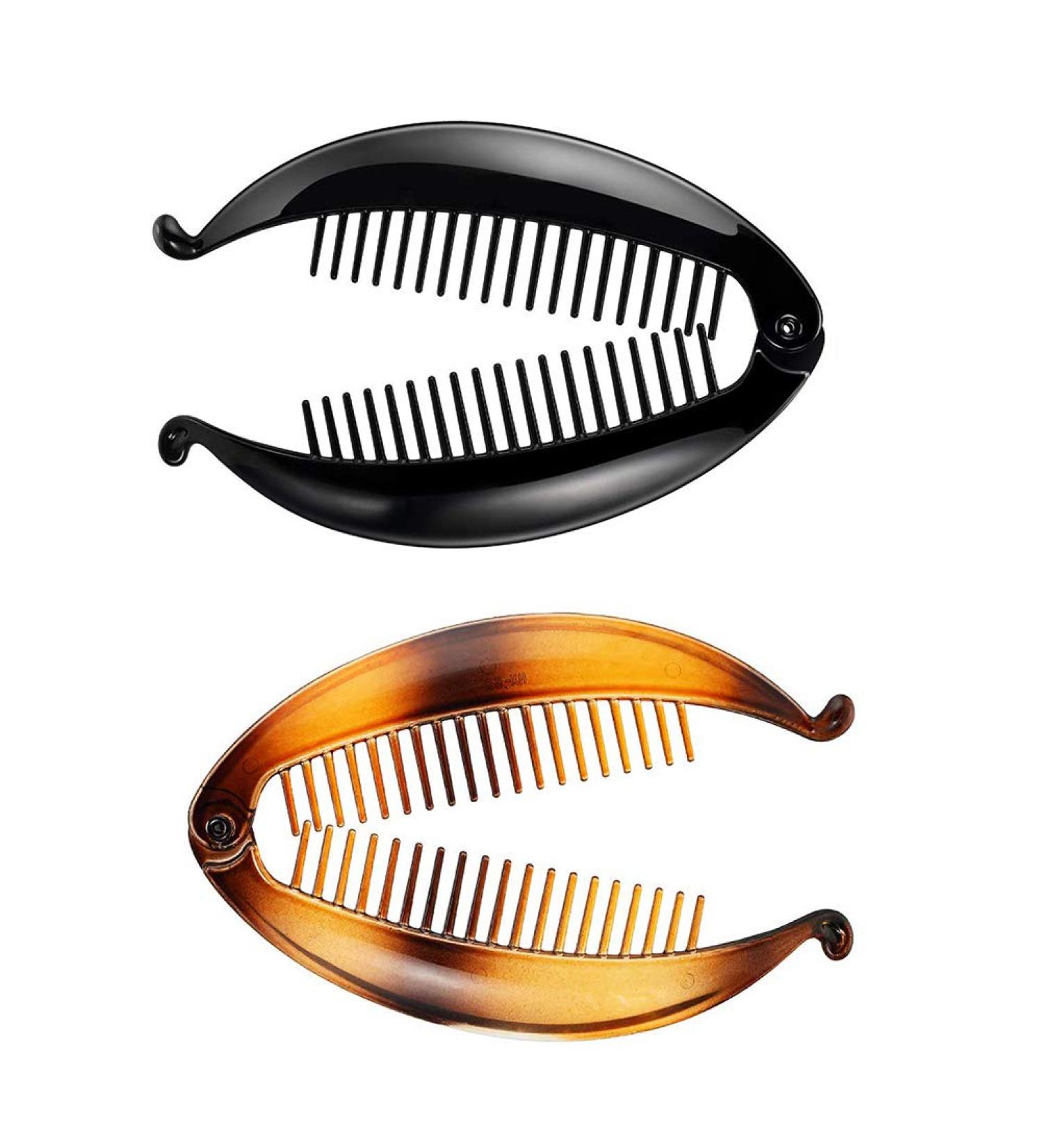 Buy 2pcs Banana Clip Hair Combs - Wide Long Fish Grip Slides for Women | Durable & Stylish Hair Accessories - Buy Online on GoSupps.com