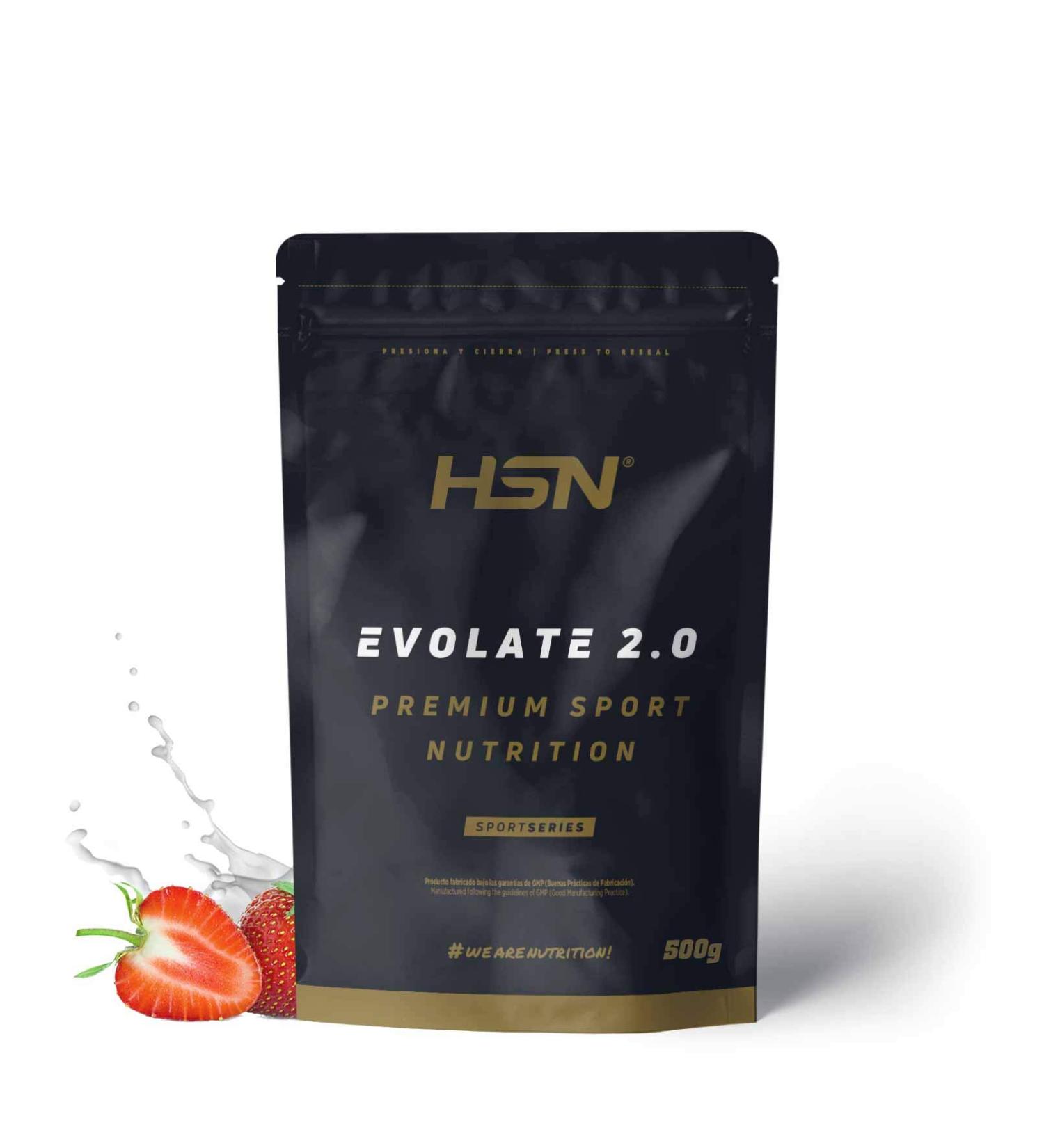HSN Whey Protein Isolate (WPI) Evolate 2.0 Serum Protein Isolate with Digezyme Rich in BCAAs and Glutamine Suitable for Vegetarians Strawberry Flavour 500g - Buy Online on GoSupps.com