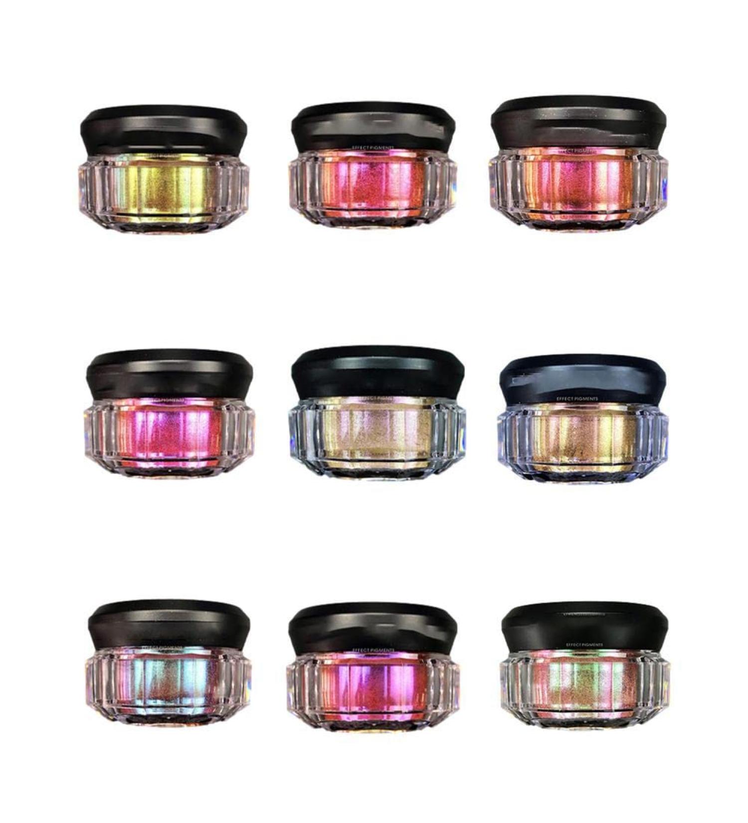 9 Colors Multichrome Chameleon Eyeshadow Metallic Diamond Eyeshadow Palette Shimmer Light Changing Pigmented Eyeshadow Powder Professional Eyeshadow Makeup - Buy Online on GoSupps.com