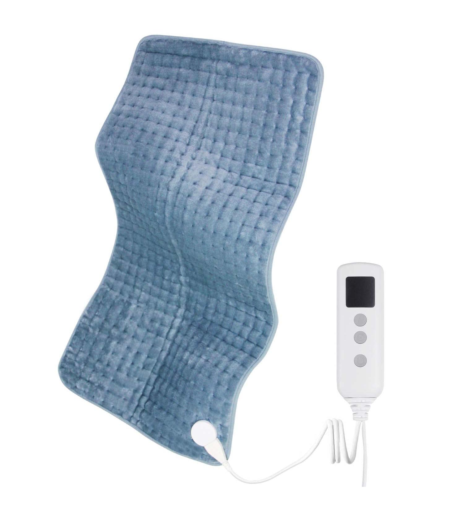 YKDIRECT Large Heating Pad 17*33 - Electric Heat Pad for Pain Relief - 10 Levels & 90 Mins Auto Off - Gray Flannel - Buy Online on GoSupps.com