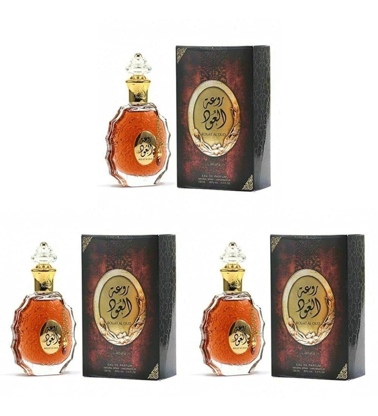Lattafa Rouat Al Oud for Unisex Eau de Parfum Spray 3.4 Ounce (Pack of 3) Sandalwood 3.4 Fl Oz (Pack of 3) - Buy Online on GoSupps.com