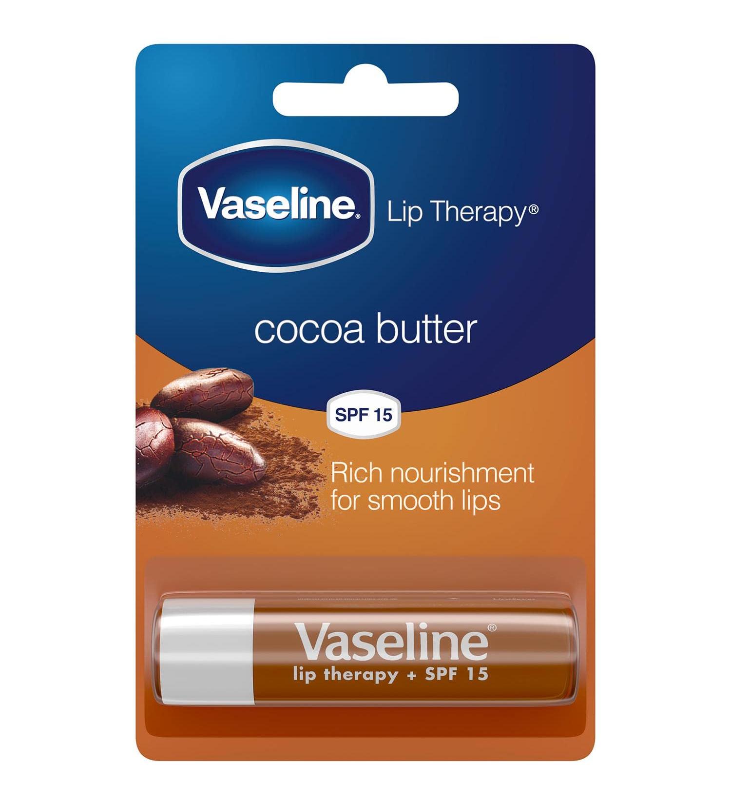 Vaseline Lip Therapy Cocoa Butter 4g Stick - Hydrating Lip Balm for Soft Moisturized Lips | International Shipping Available - Buy Online on GoSupps.com
