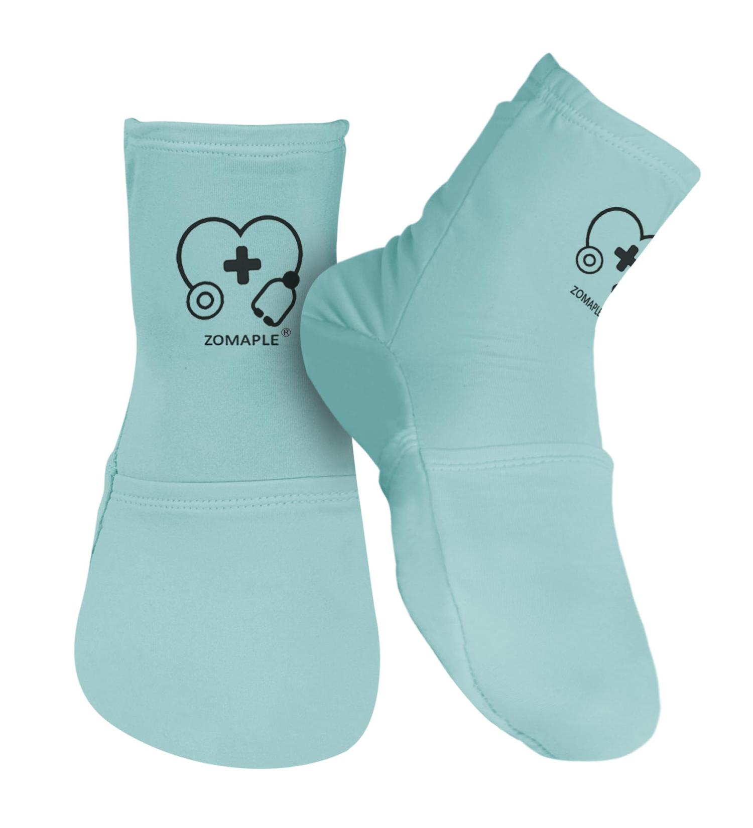 Cold Therapy Socks for Men and Women - Ice Pack Cooling Relief for Plantar Fasciitis, Neuropathy, Chemotherapy Recovery - Aqua Medium 7-11 - Buy Online on GoSupps.com