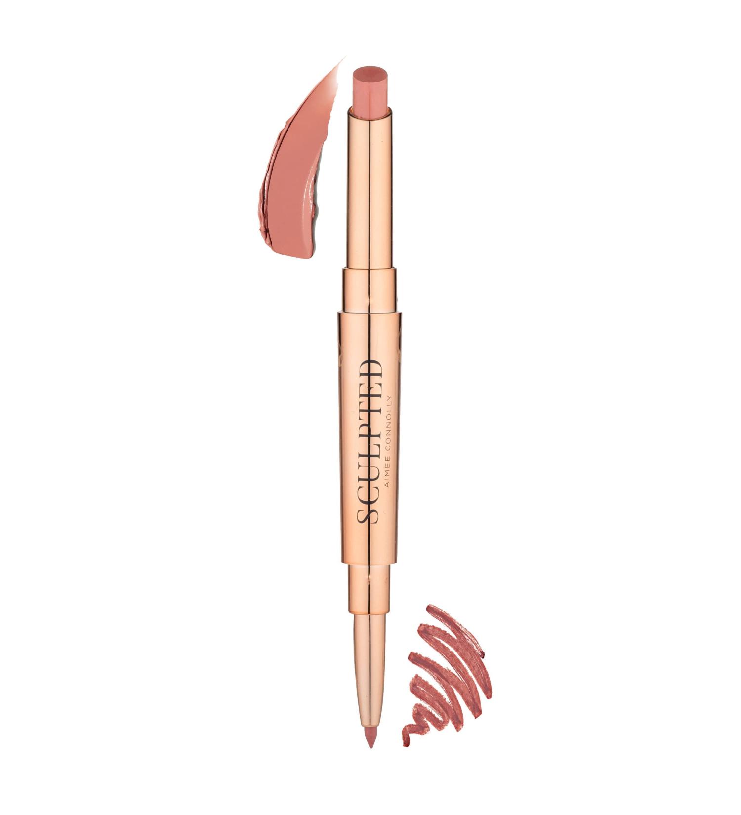 Sculpted by Aimee Lip Duo 2-in-1 (Tan Twin) - Travel-Friendly Lipstick & Liner for Perfectly Sculpted Lips - Buy Online on GoSupps.com