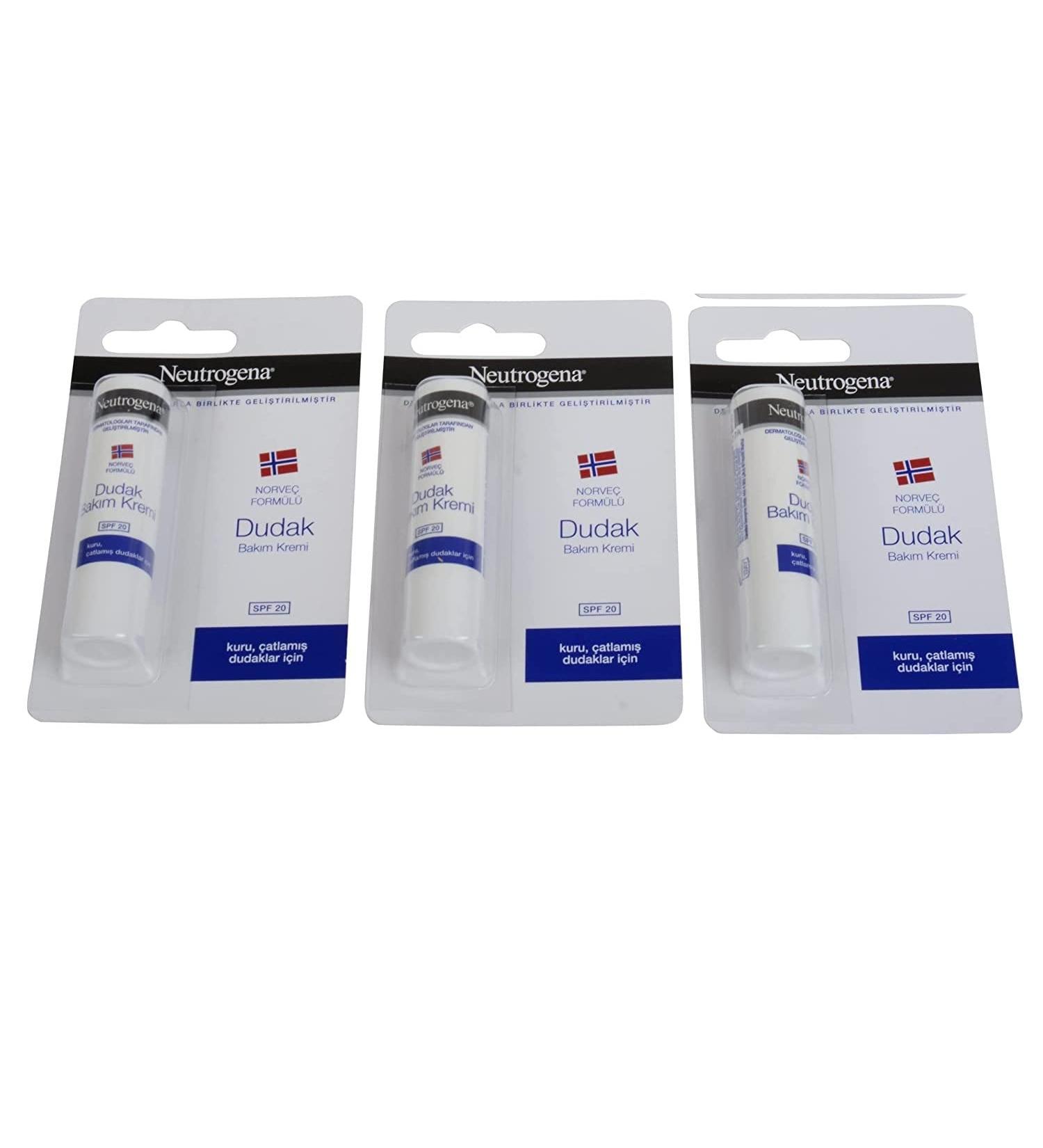 Neutrogena Lipcare Stick Norwegian Formula (pack of 3)