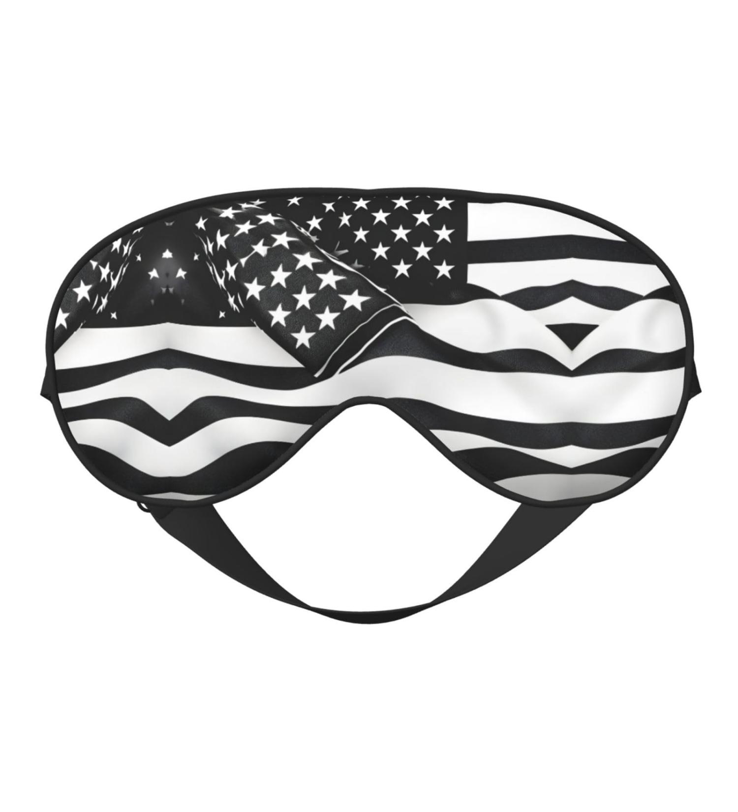 Black and White American Flag Eye Mask - Double-Sided Soft & Light Blocking for Better Sleep | International Shipping - Buy Online on GoSupps.com