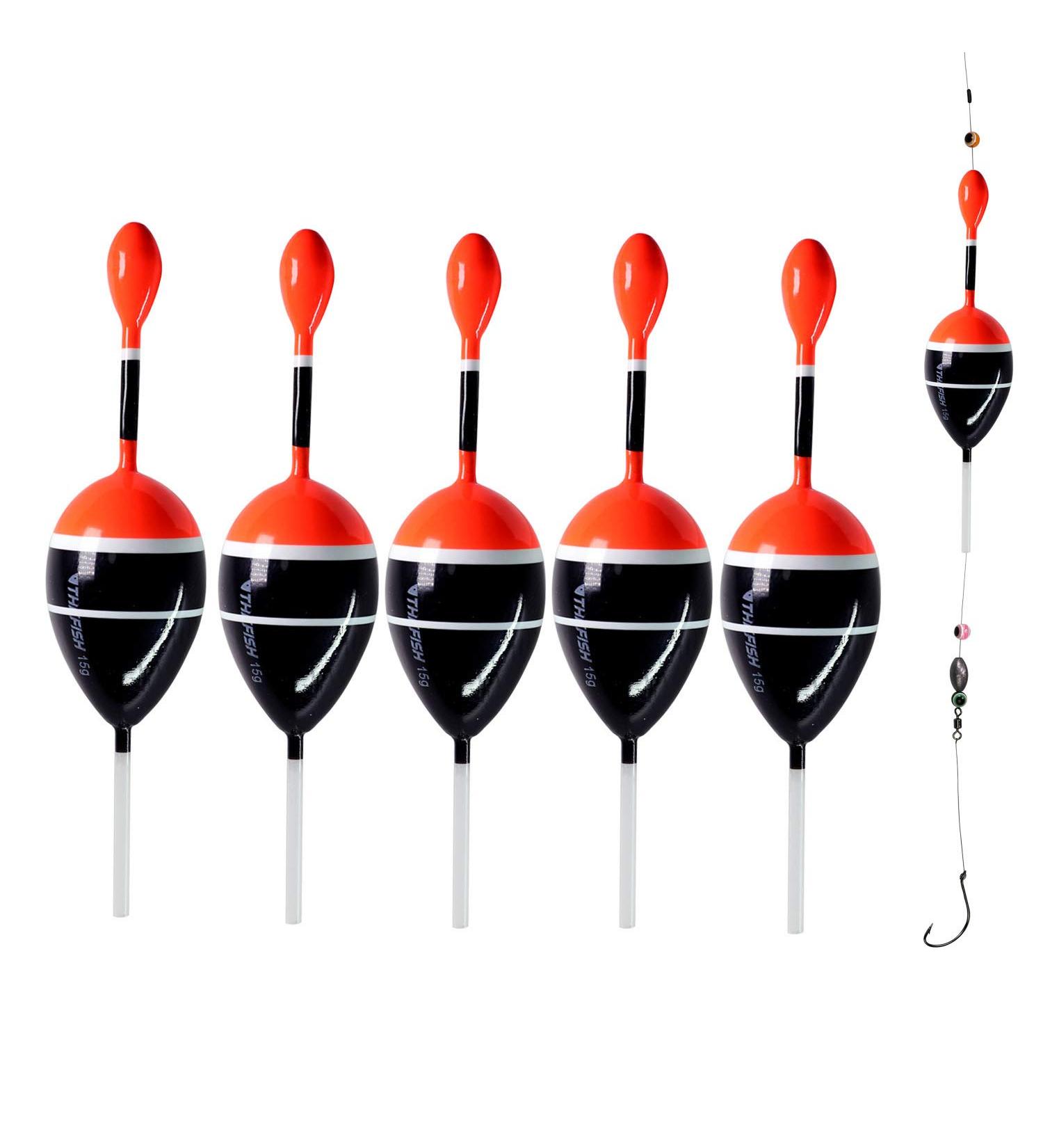 THKFISH Balsa Fishing Floats Bobbers 5Pcs - Sliding Slip Bobbers for Crappie Panfish Trout Bass - 12oz (2x5.28) & 16oz (1.6x4.8) - Buy Online on GoSupps.com