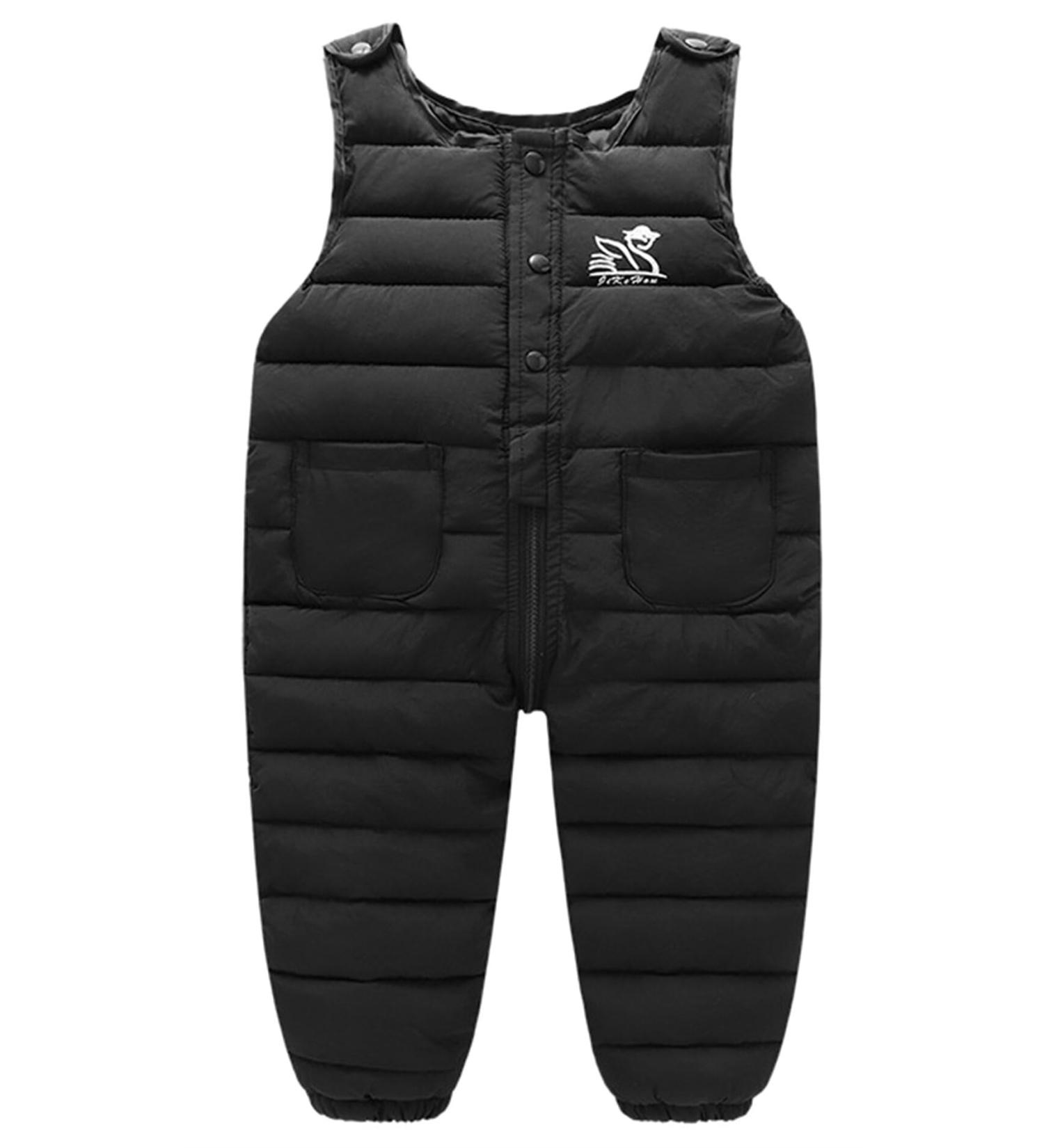Panegy Kids Winter Snow Pants | Water-Resistant & Windproof | Insulated Ski Overalls | 2-3 Years | Black - Buy Online on GoSupps.com