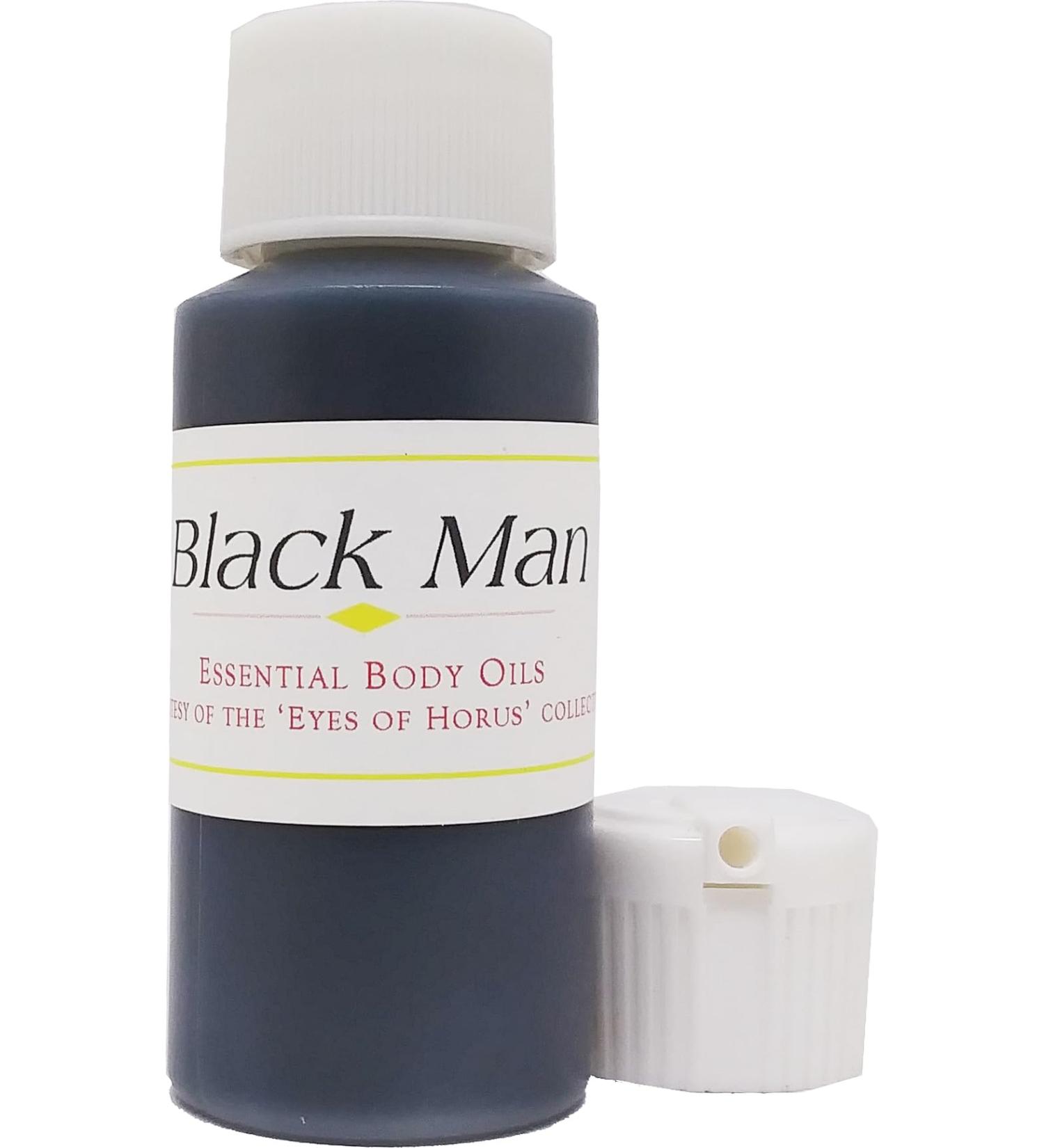 Black Man For Men Scented Body Oil Fragrance Flip Cap - Black - 1 oz. - ID#34066 1 Fl Oz (Pack of 1)