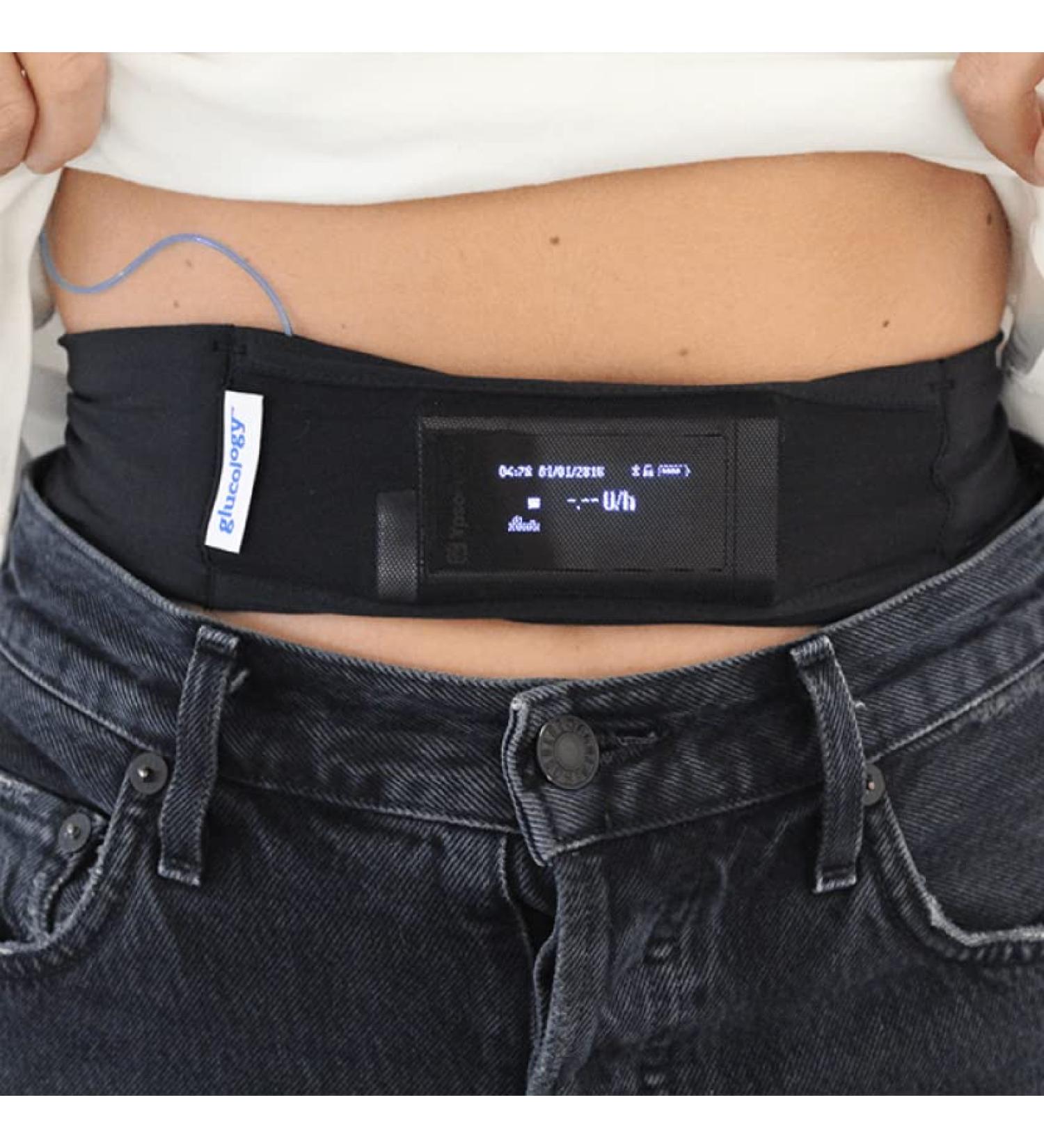 Glucology Insulin Pump Belt - Comfortable Adjustable Diabetes Waistband for Insulin Pumps & Glucose Monitors | Discreet Secure Fit | Large Black (30-48 - Buy Online on GoSupps.com