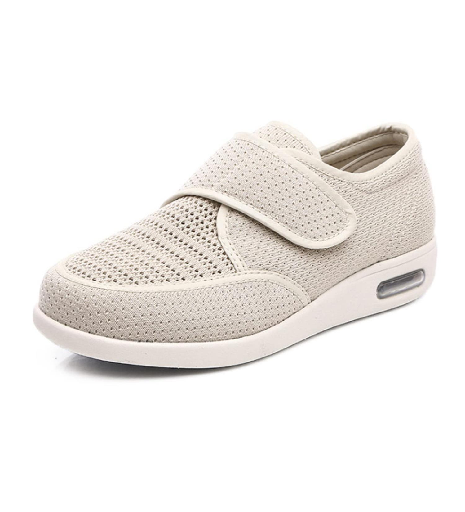ZGDG Women's Wide Width Diabetic Shoes for Swollen Feet - 8 Wide 012-Beige - Buy Online on GoSupps.com
