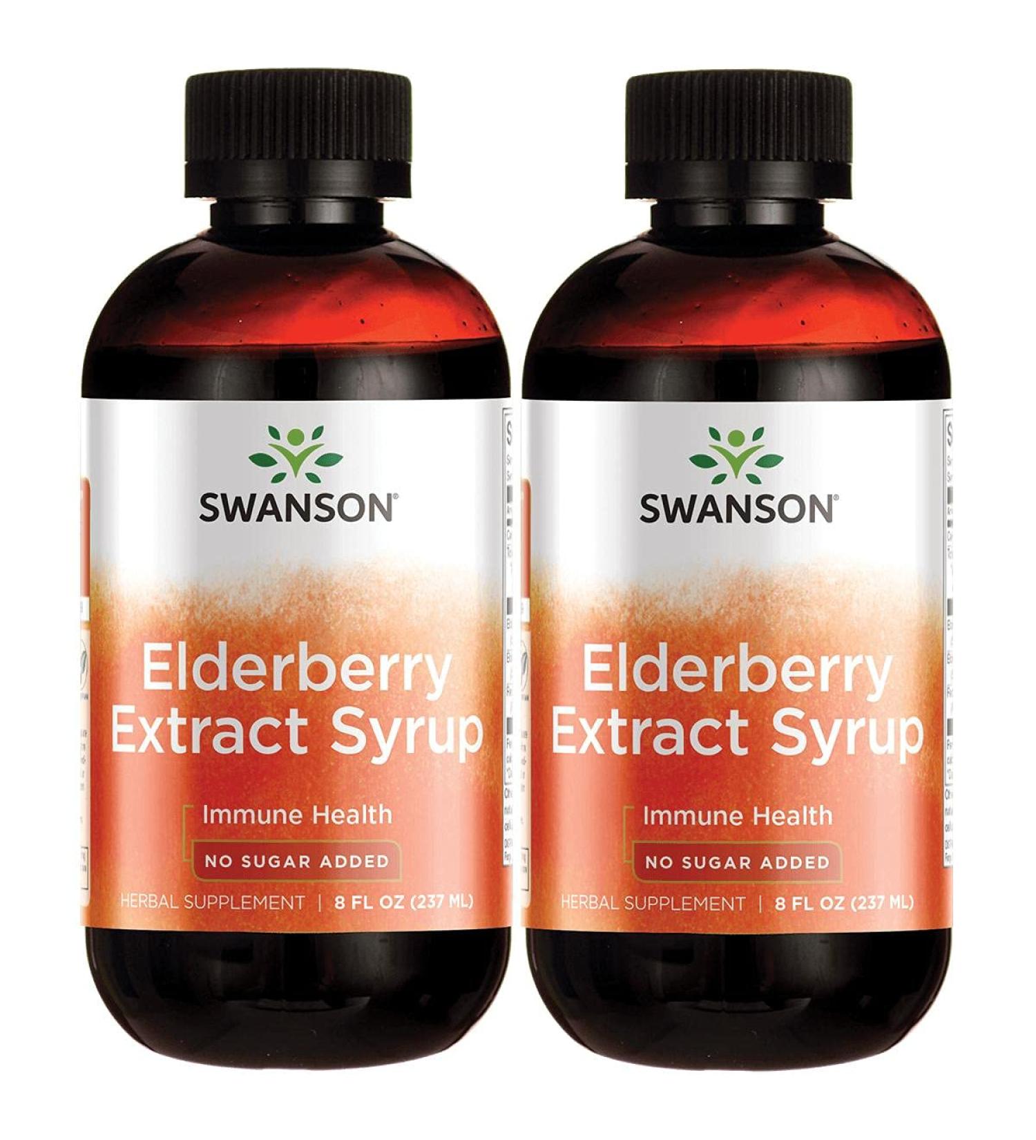 Swanson Elderberry Extract Syrup 8 fl oz - Immune Support & Antioxidant - Buy Online on GoSupps.com