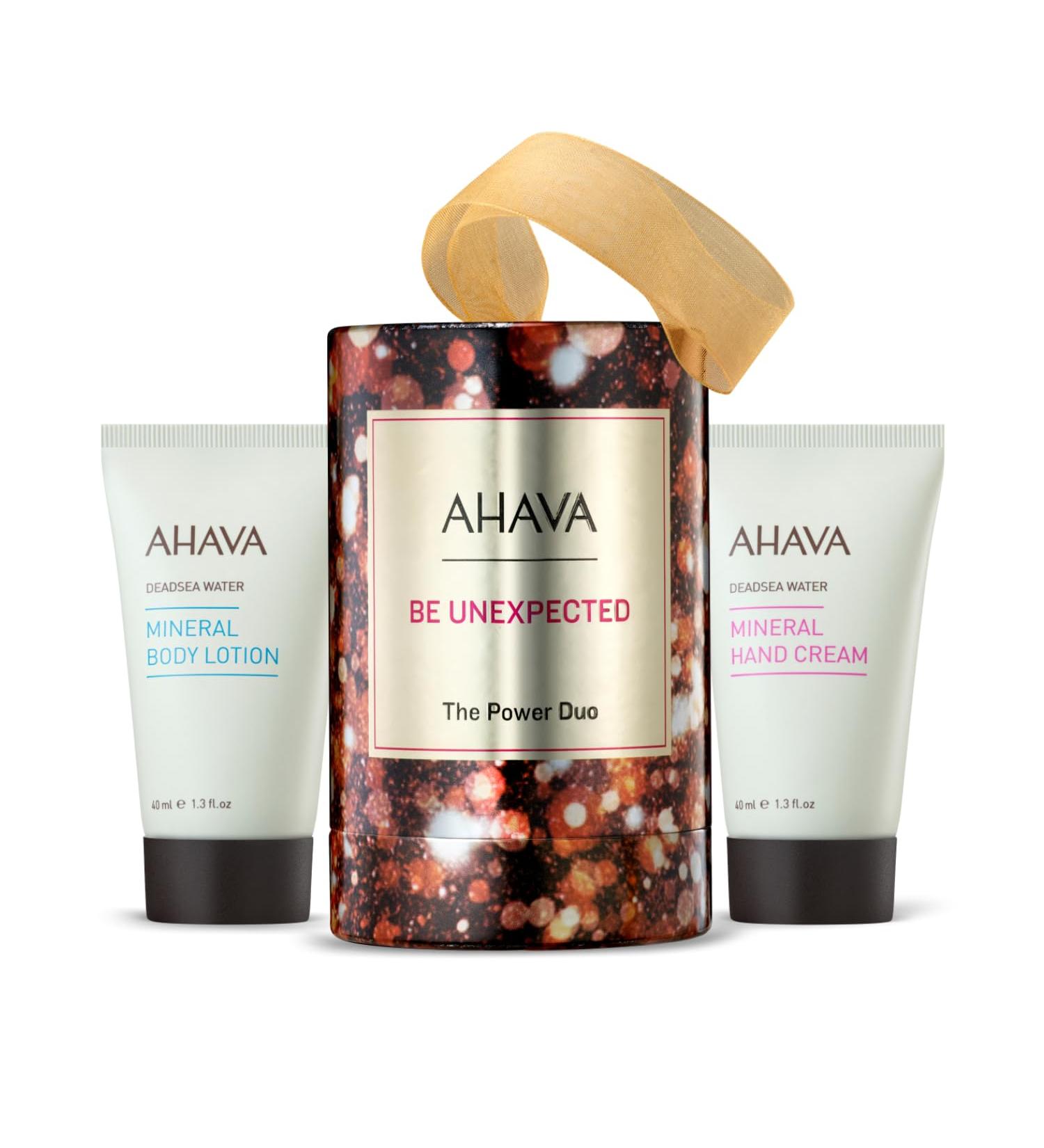AHAVA The Power Duo Gift Set - Mineral Body Lotion & Hand Cream | International Shipping Available - Buy Online on GoSupps.com
