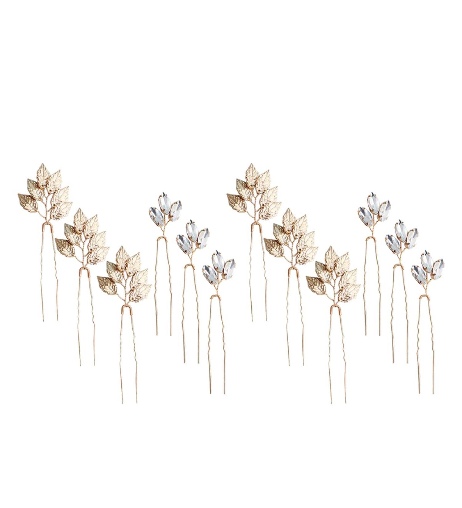 Beaupretty 2 Alloy Leaf Hairpin Hair Accessories Bridesmaid Floral Crystal Rhinestone Hair Pins Ancient Style Hairpin Wedding Headwear Bridal Crystal Hairpin Metal Miss Hanfu Hair Piece - Buy Online on GoSupps.com