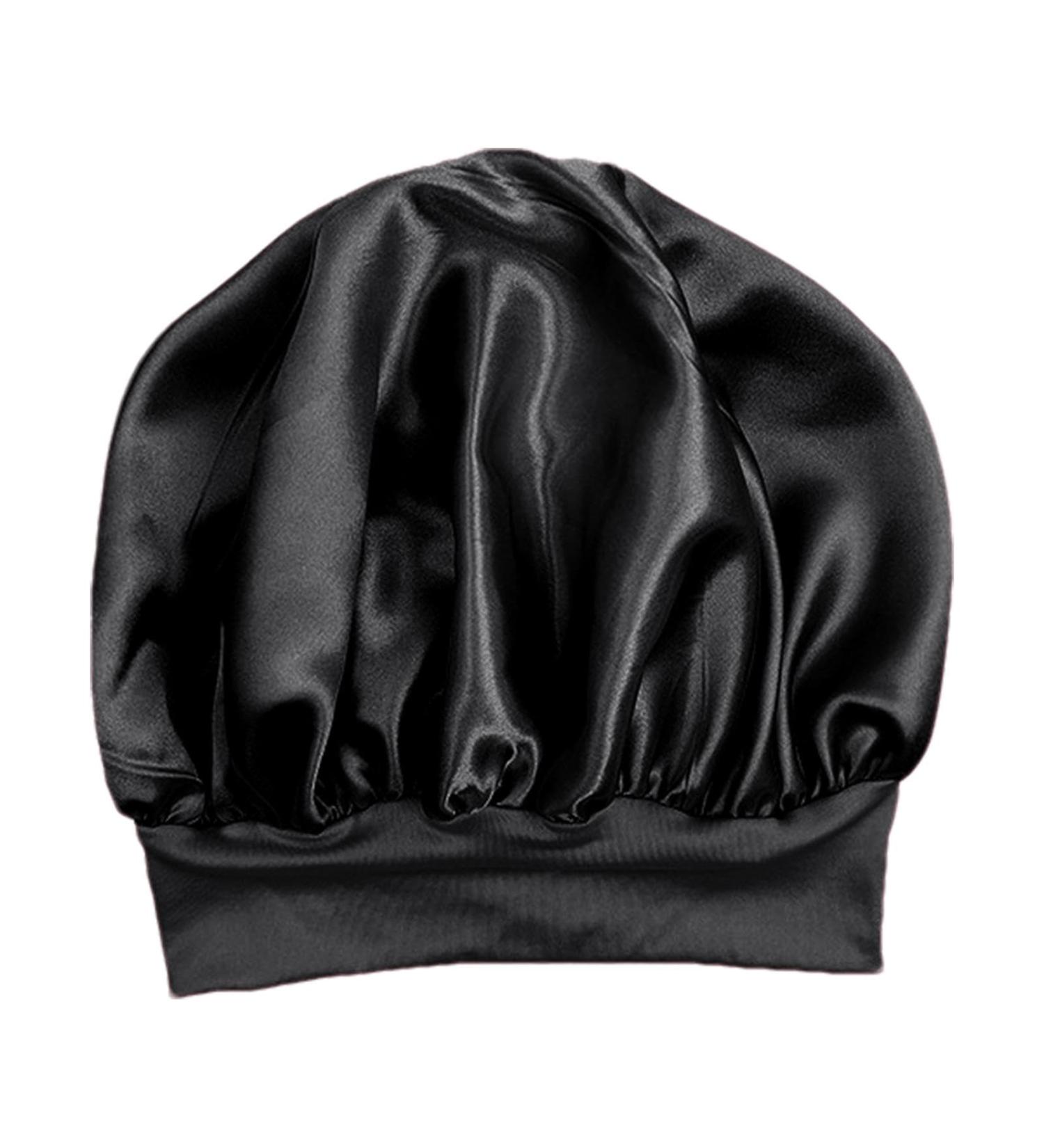 Sleeping Hair Towel Satin Hair Towel Tweezers Towel - Satin Hair Towel for Women Quick Drying Hair Turban Protective Frizz-resistant Satin Towel Suitable for Most black - Buy Online on GoSupps.com