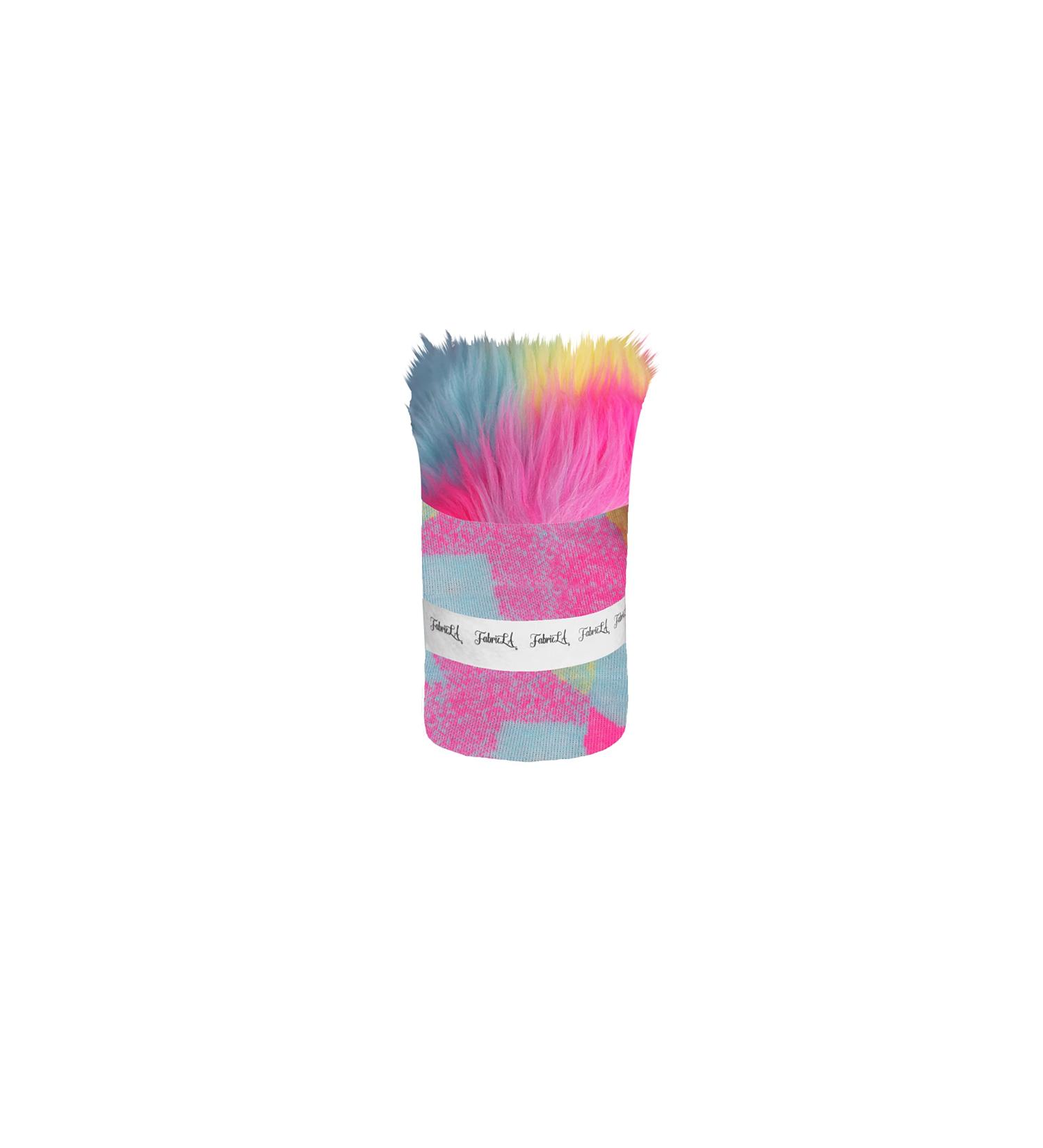 FabricLA Shaggy Faux Fur Roll - 4 X 60 Inches Trim Fur Rolls - Pastel Patch - DIY Crafts, Costume Design, Decoration - Buy Online on GoSupps.com