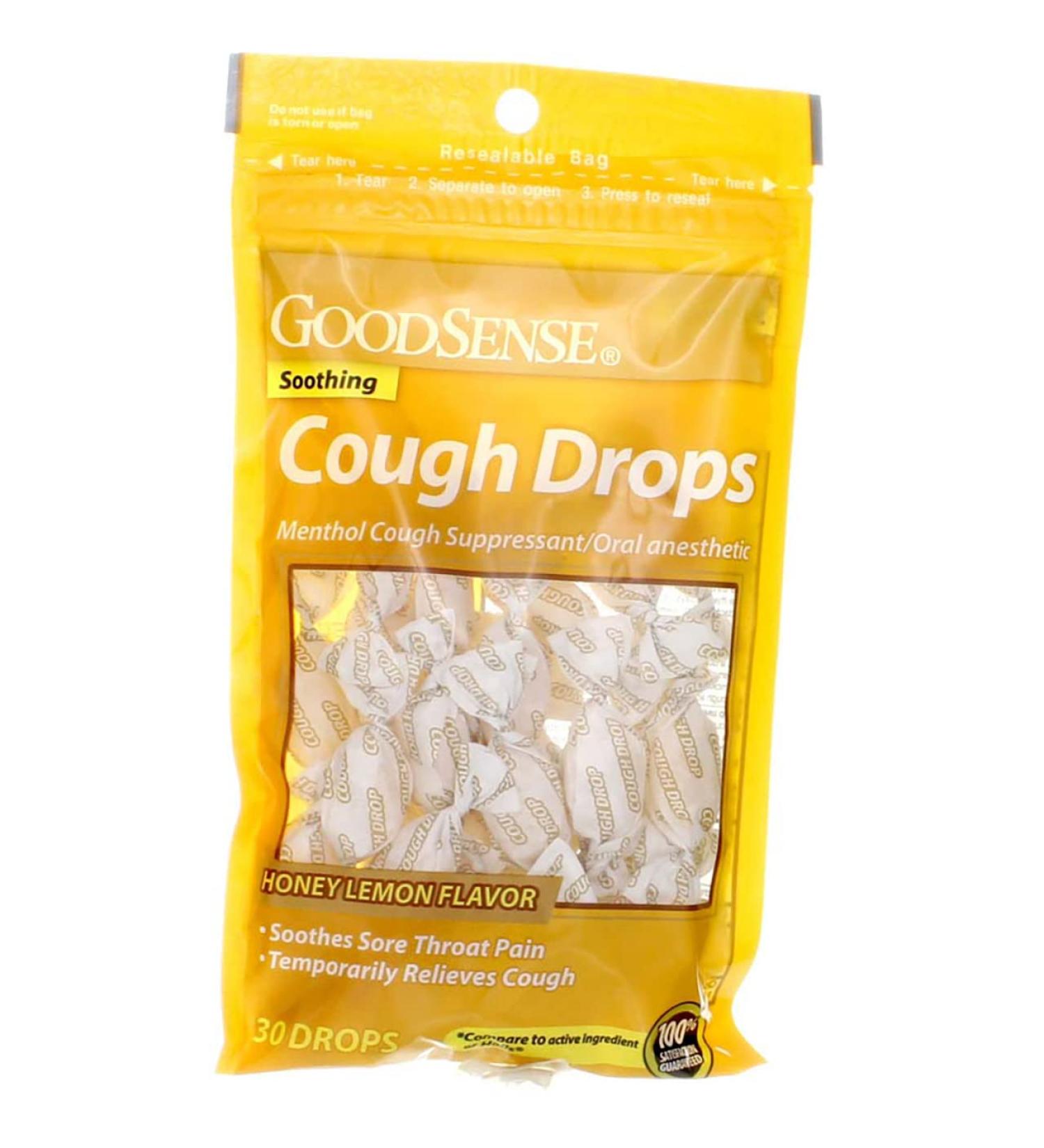 Good Sense Honey Lemon Cough Drops - 30 Ct | Natural Relief for Coughs | Fast International Shipping - Buy Online on GoSupps.com