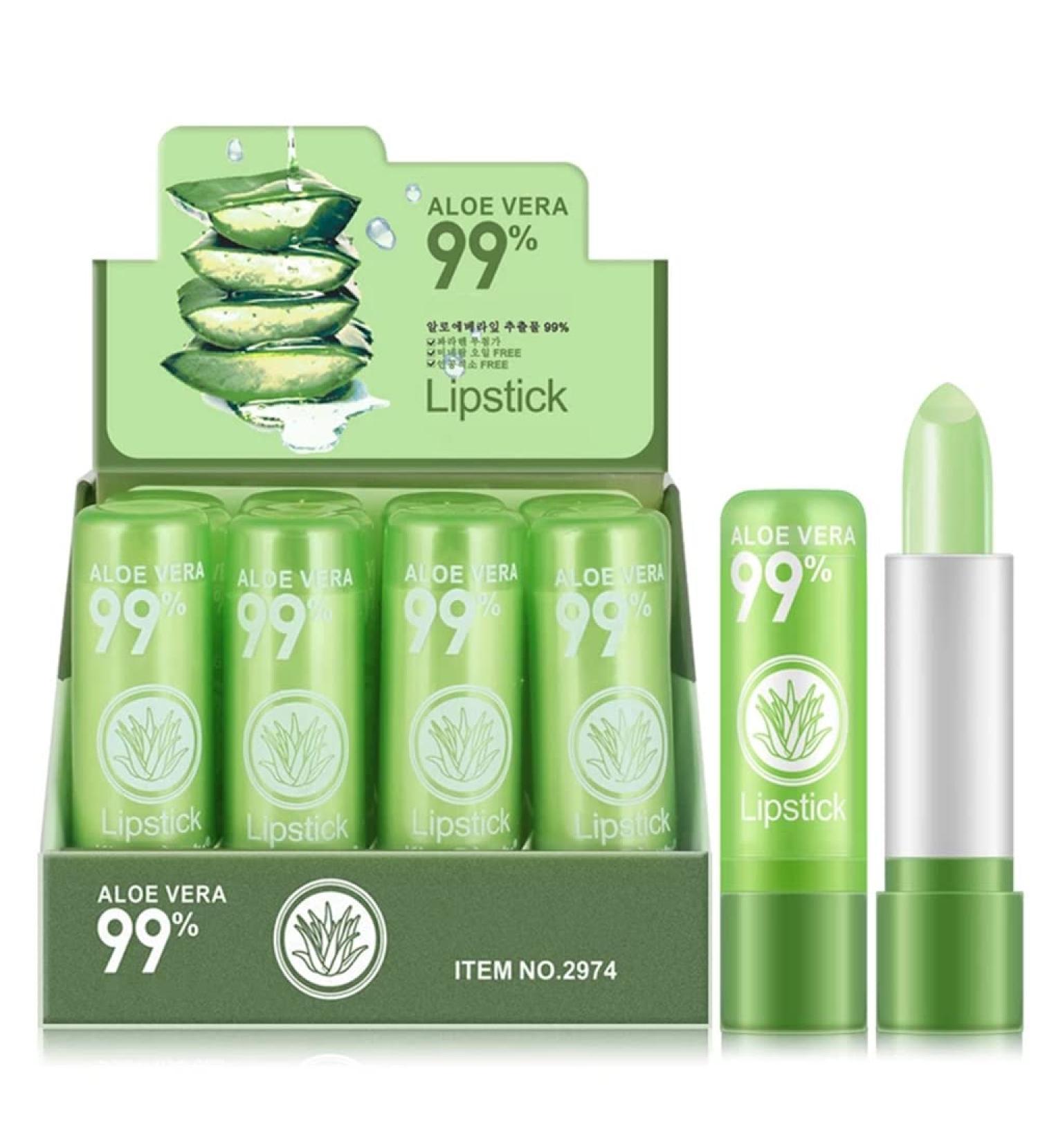 12 Pack Aloe Vera Lipstick - Long Lasting Color Changing Lip Balm & Moisturizer - Nourishing Magic Gloss - Buy Online on GoSupps.com