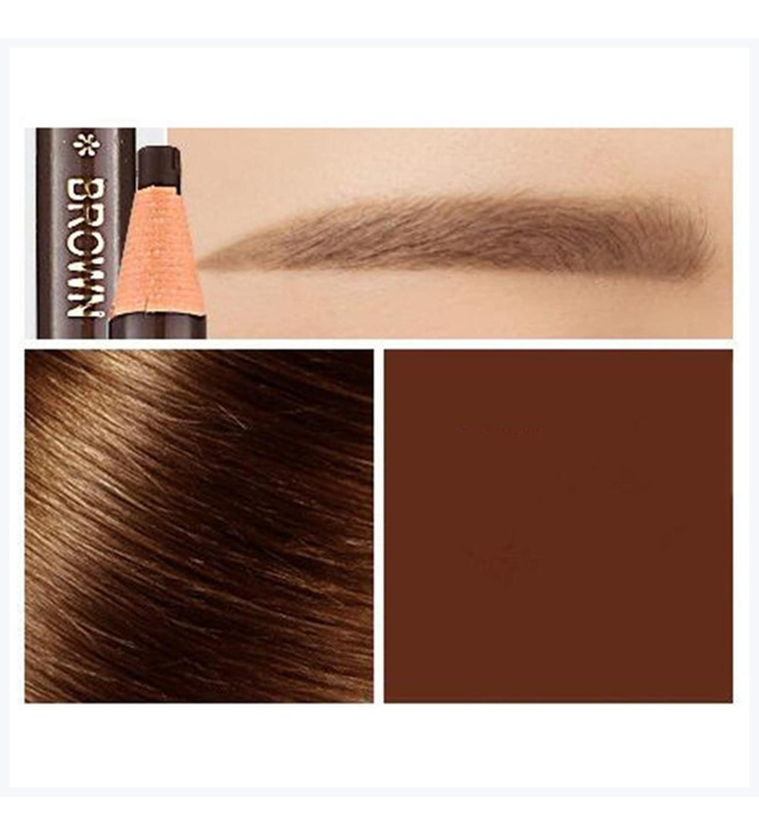 PiurUf Eyeliner 1pc Eyebrow Pen Waterproof Permanent Makeup Eye Brow Pencil Positioning Lip Dark Brown Eyebrow Black Felt EyelinerLight Brown - Buy Online on GoSupps.com