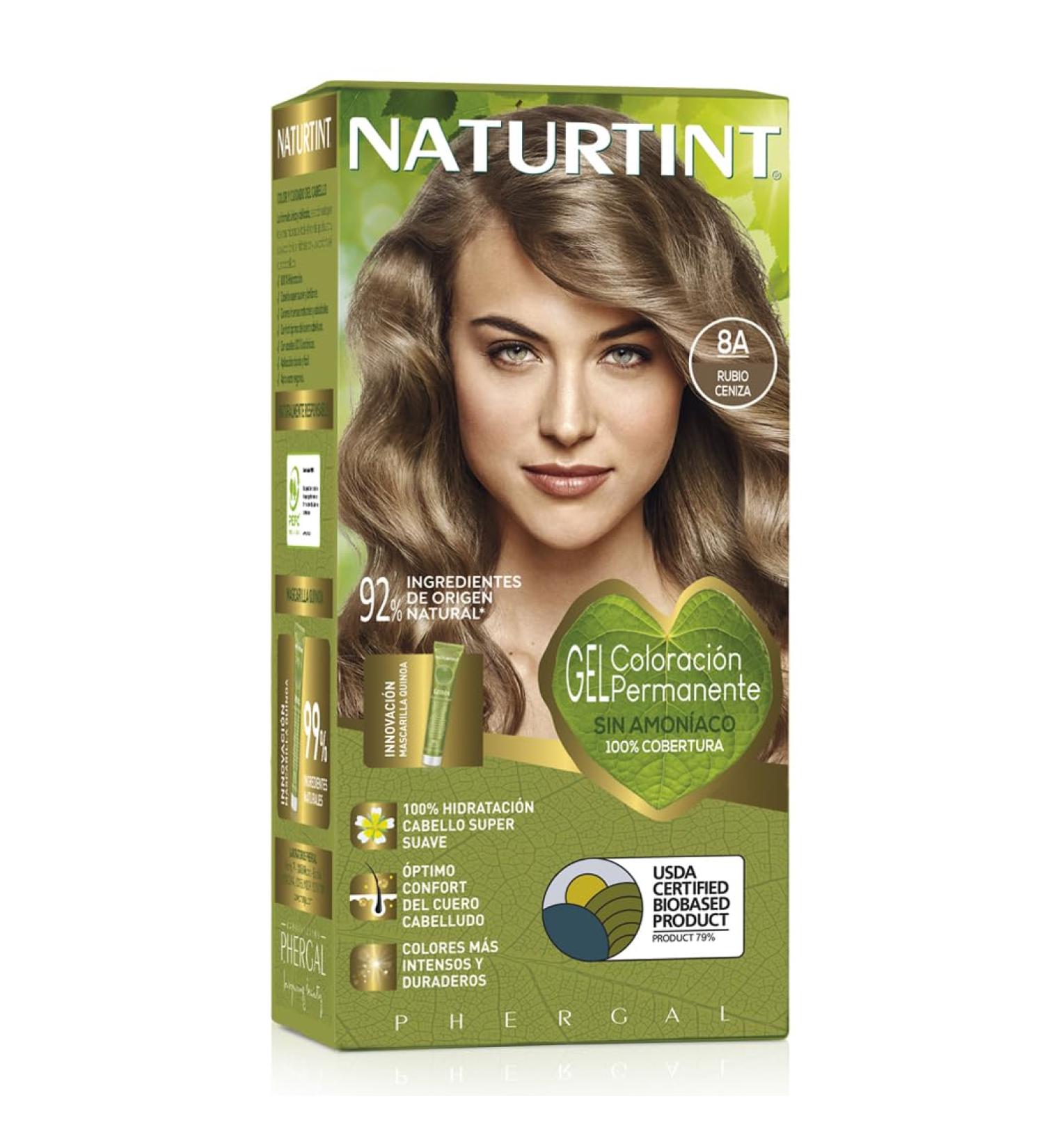 Natureint Biobased Hair Color 8A Ash Blonde | Ammonia-Free & Natural Ingredients | 170ml Best for International Shipping - Buy Online on GoSupps.com