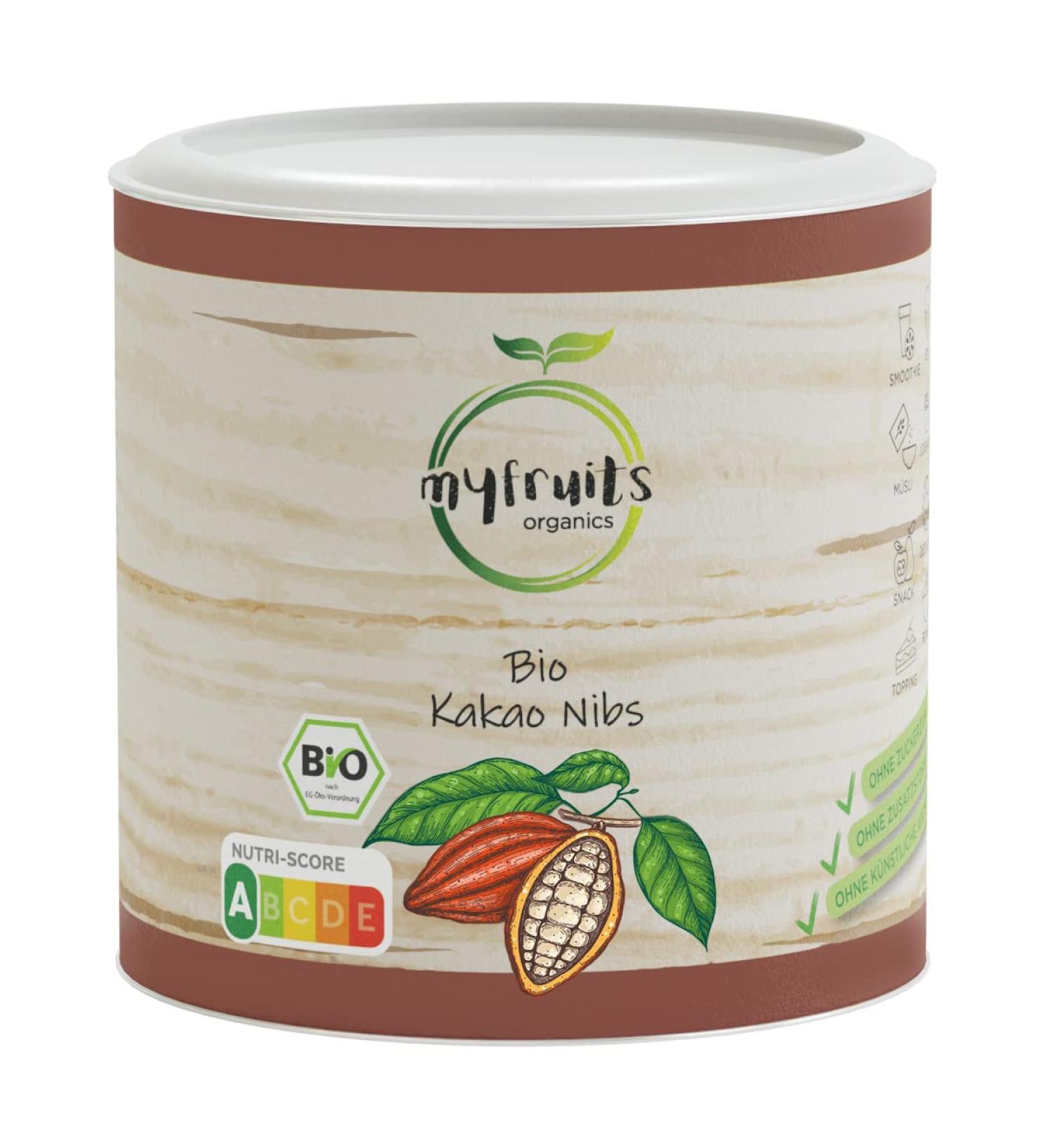 Buy Myfruits Bio Cocoa Nibs 250g - Sugar-Free Additive-Free Gently Roasted for Baking & Muesli - Buy Online on GoSupps.com