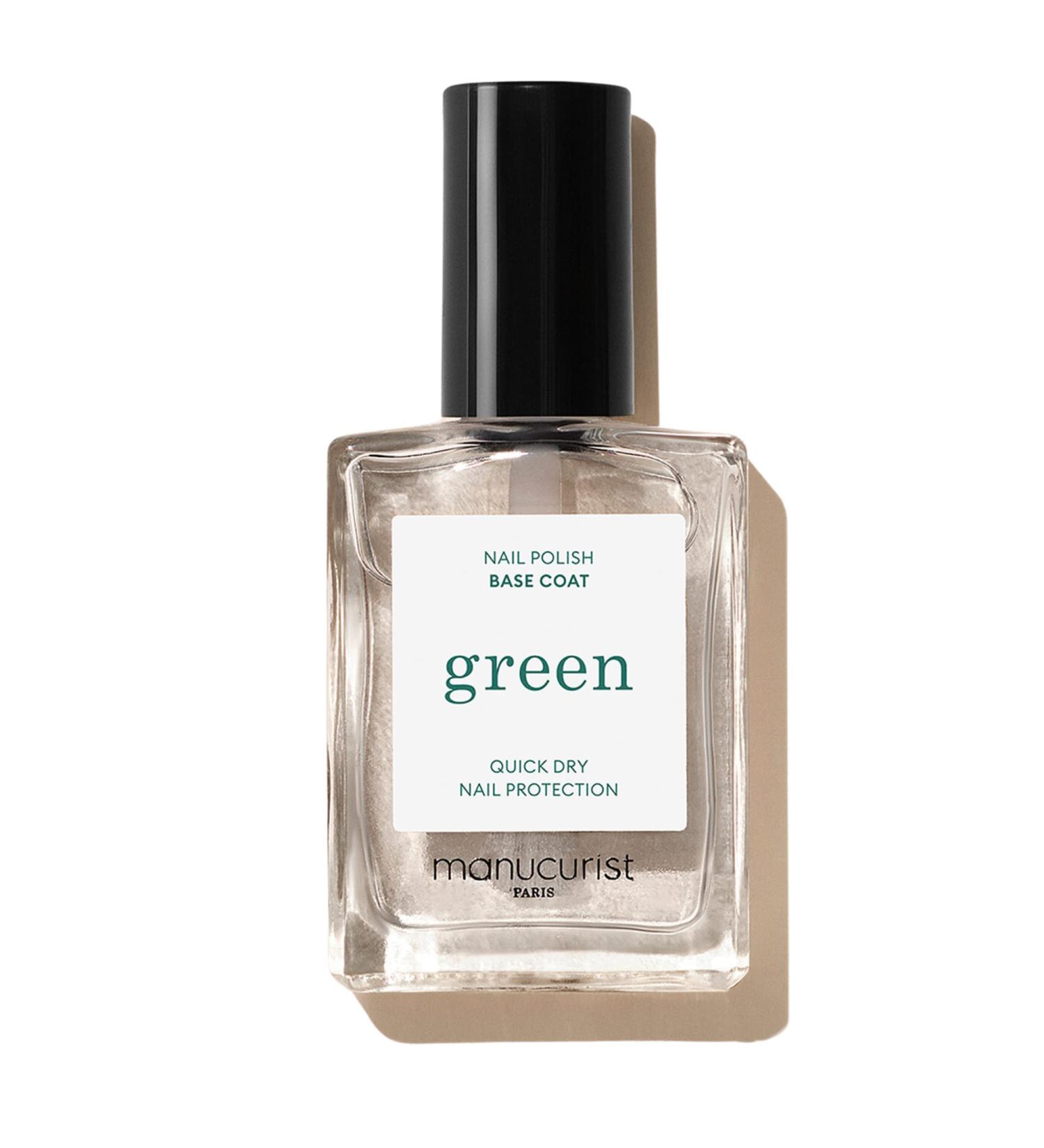 MANUCURIST Green Base coat Base coat 9-free 78.5% Organic Sourced ingredients Made in France Bottle 15 ml - Buy Online on GoSupps.com