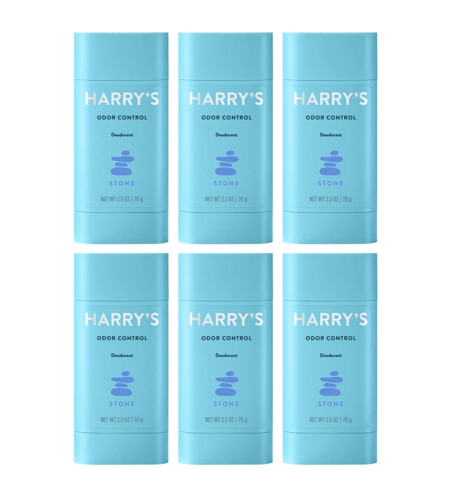 Harry's Men's Deodorant Odor Control Aluminum-Free Stone 6 Count Odor Control Stone - Buy Online on GoSupps.com