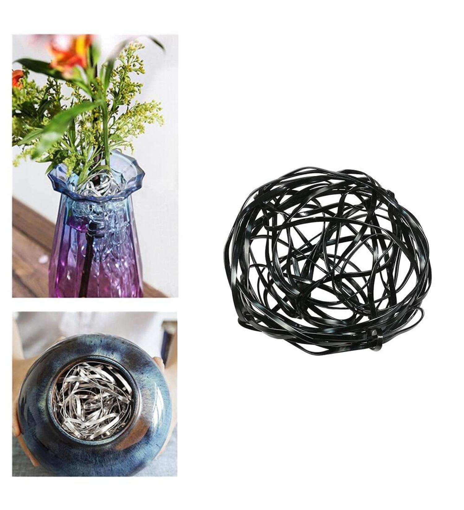 Eggone DIY Flower Frog Floral Cage Vase Filler - Twistable Ikebana Arrangement Tool for Home Decor (Black) - Buy Online on GoSupps.com