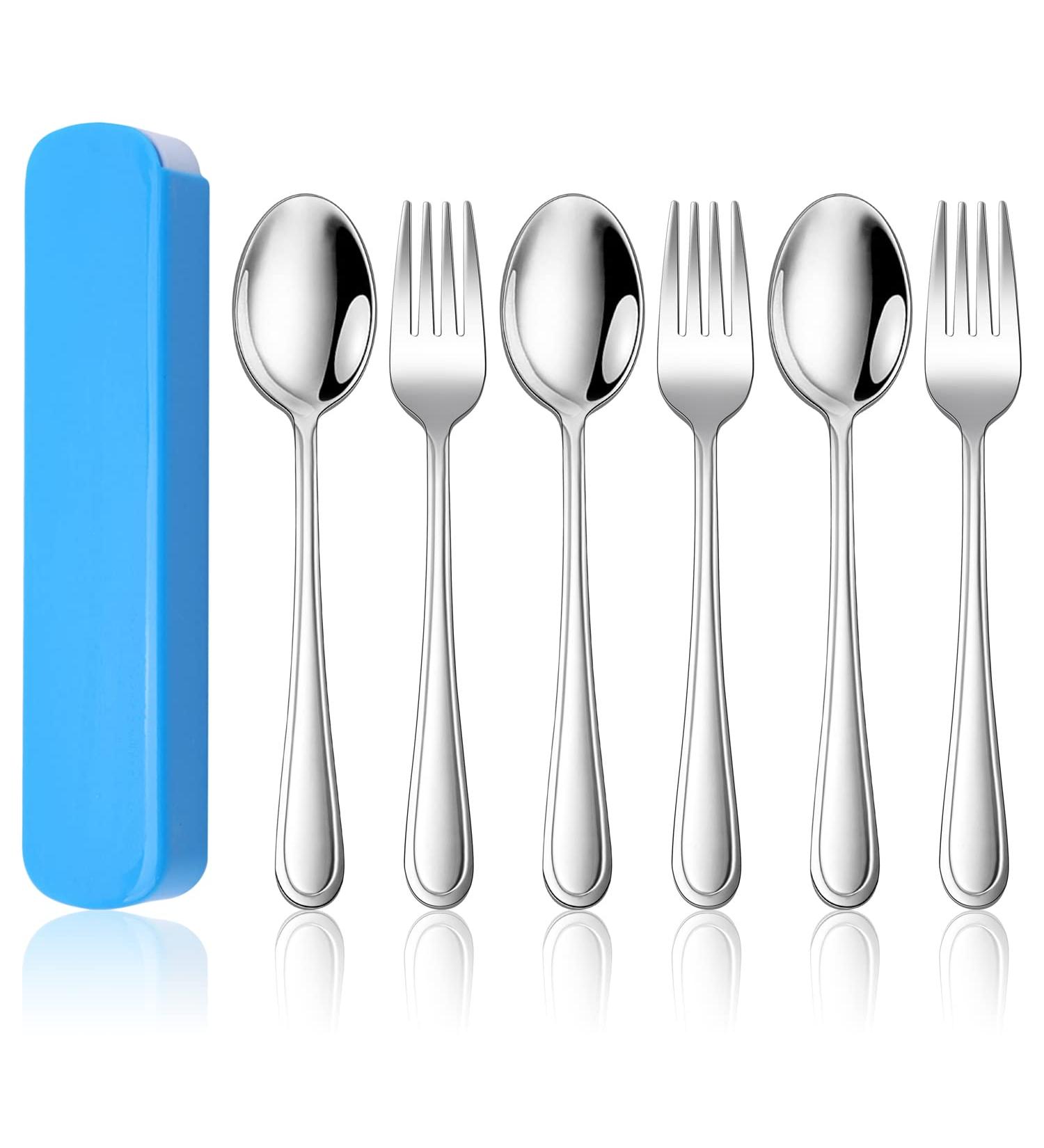 Herogo 7-Piece Stainless Steel Children's Cutlery Set - Non-Toxic & Dishwasher-Safe Forks & Spoons with Elegant Handles - Ideal Kids Tableware - Buy Online on GoSupps.com