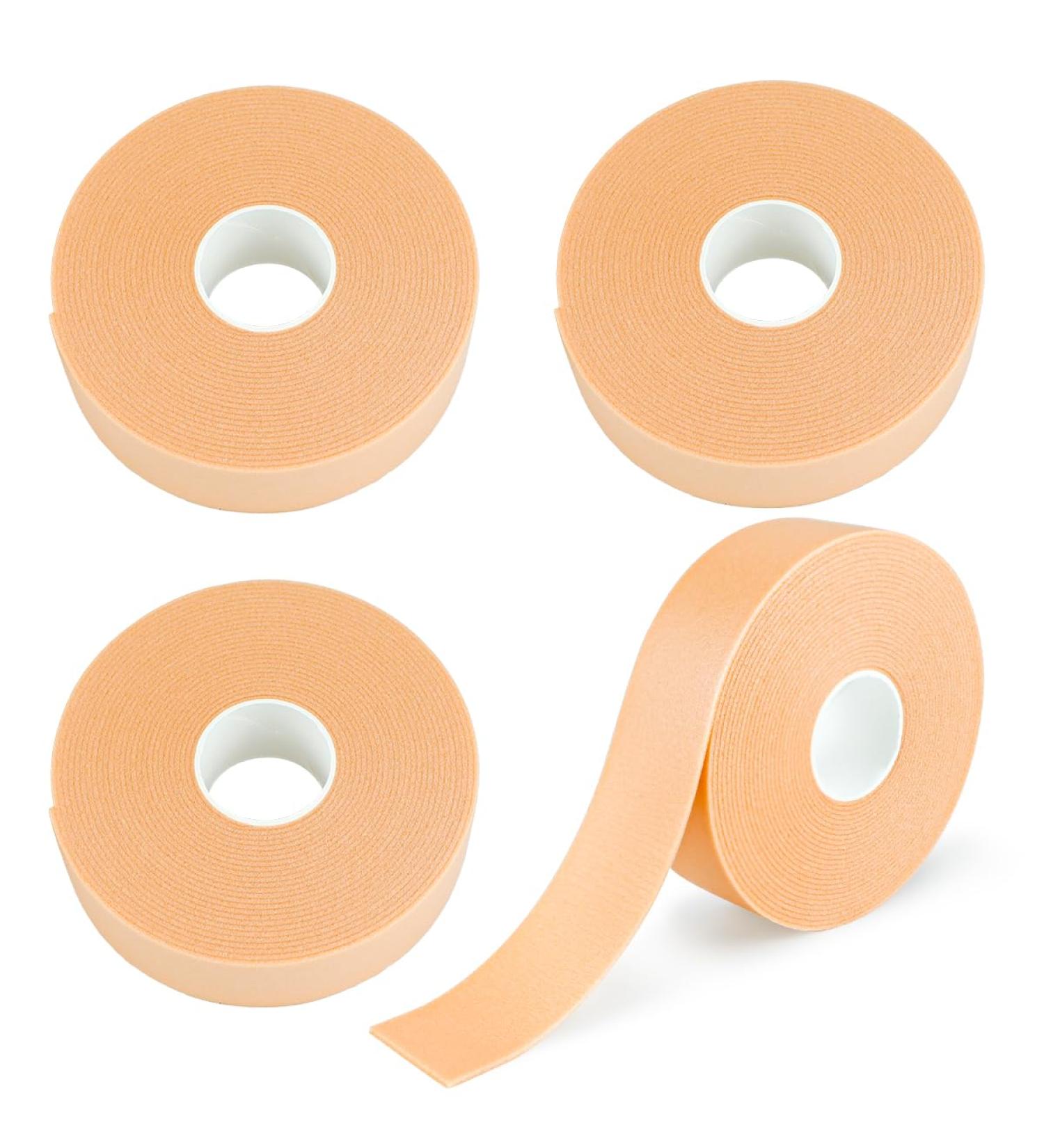 4 Rolls Waterproof Blister Tape - Foot Cushion Pads & Moleskin Stickers for Blisters & Heel Protection | 2.5cm x 4.5m - Buy Online on GoSupps.com