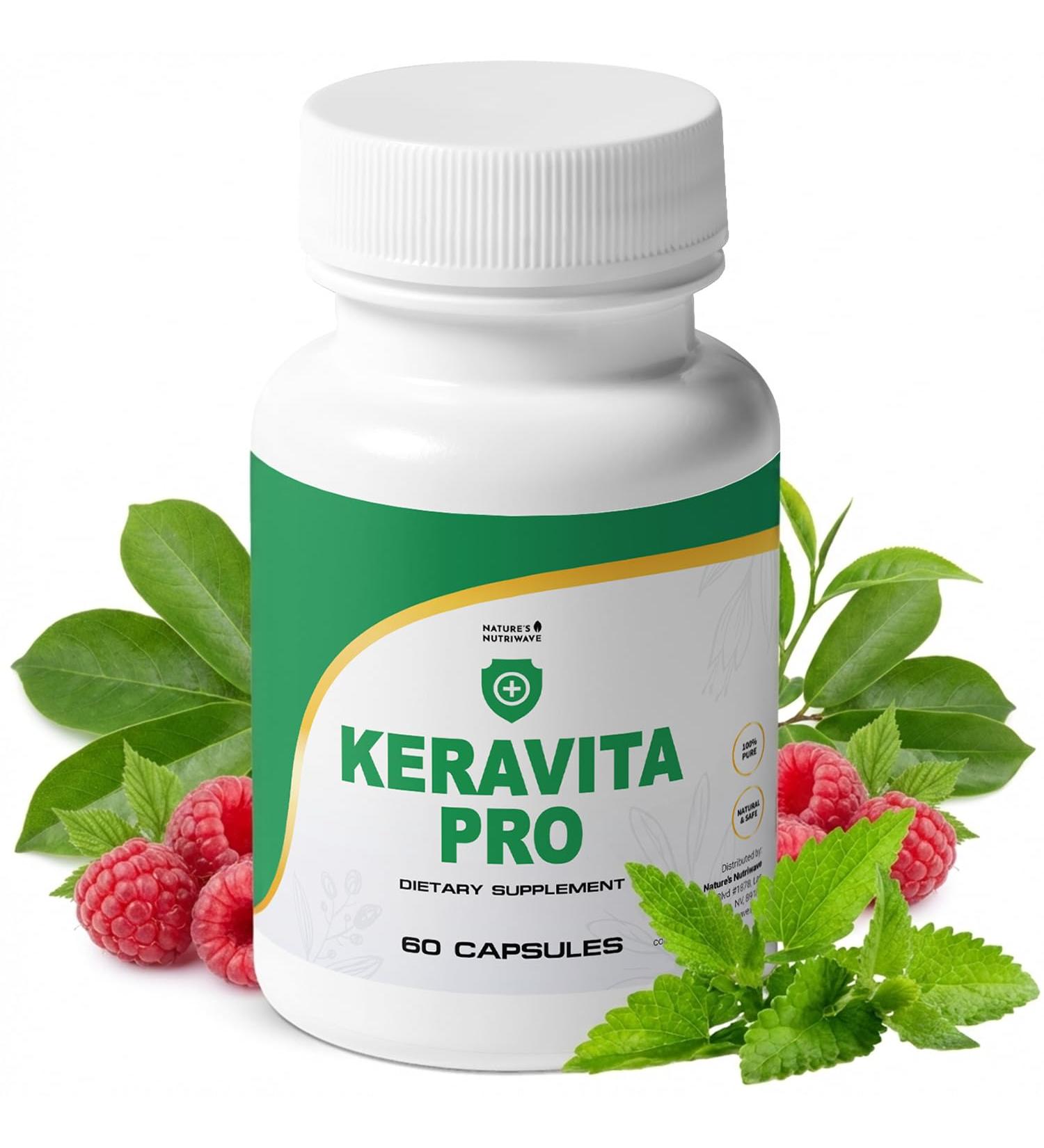 Keravita Pro - Natural Supplement with Vitamins C Vitamin E Green Tea Turmeric & Mushroom for Hair & Nail | Non-GMO Stimulant-Free | Made in The USA GMP-Certified | 60 Capsules - 1 Month Supply 60 Count (Pack of 1) - Buy Online on GoSupps.com