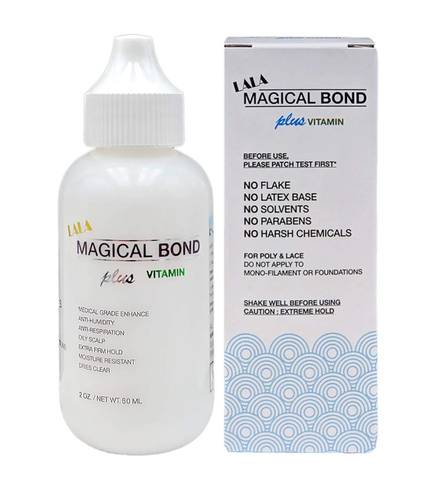 Magical Bond Plus Vitamin 2 oz - Extra Firm Hold Lace Wig & Hair Piece Adhesive | Best Lace Glue for Wig Styling - Buy Online on GoSupps.com