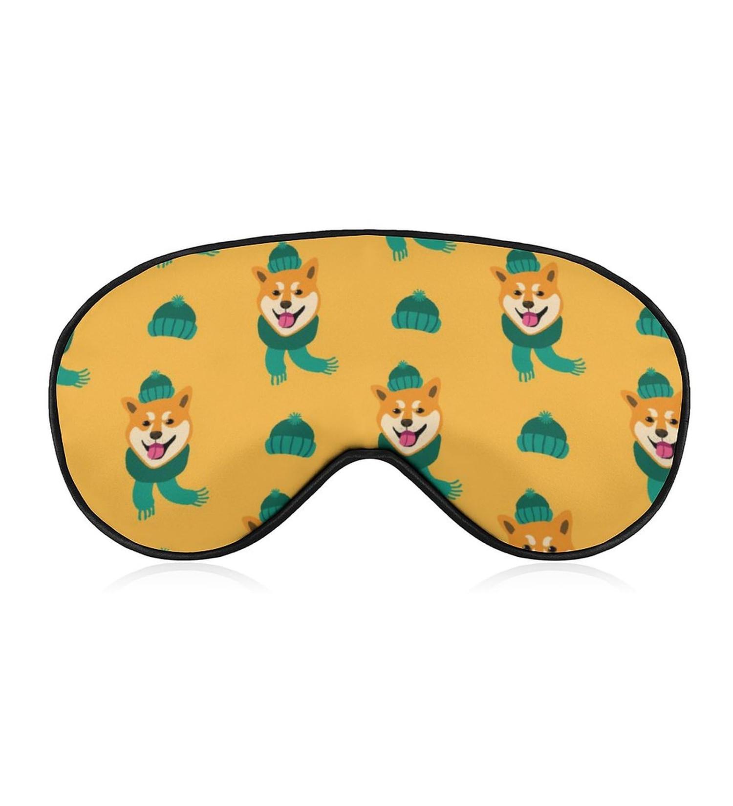 Shiba Inu Dog Sleep Mask - Funny Eye Cover for Sleeping - Adjustable Strap - Blocks Light for Night Travel - Men and Women - Buy Online on GoSupps.com