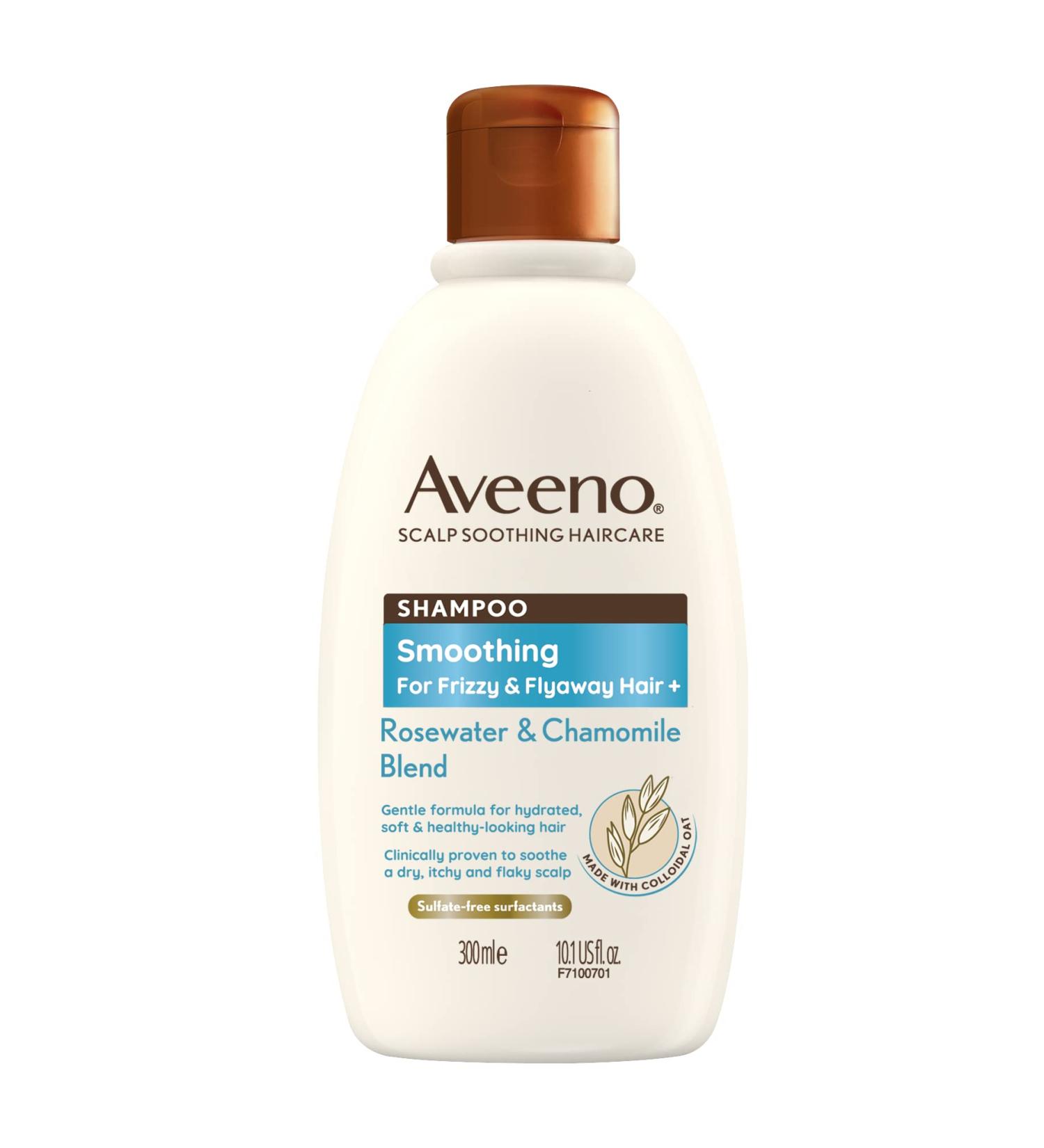 Aveeno Rosewater & Chamomile Scalp Soothing Shampoo 300ml - Frizzy Hair Treatment - Buy Online on GoSupps.com
