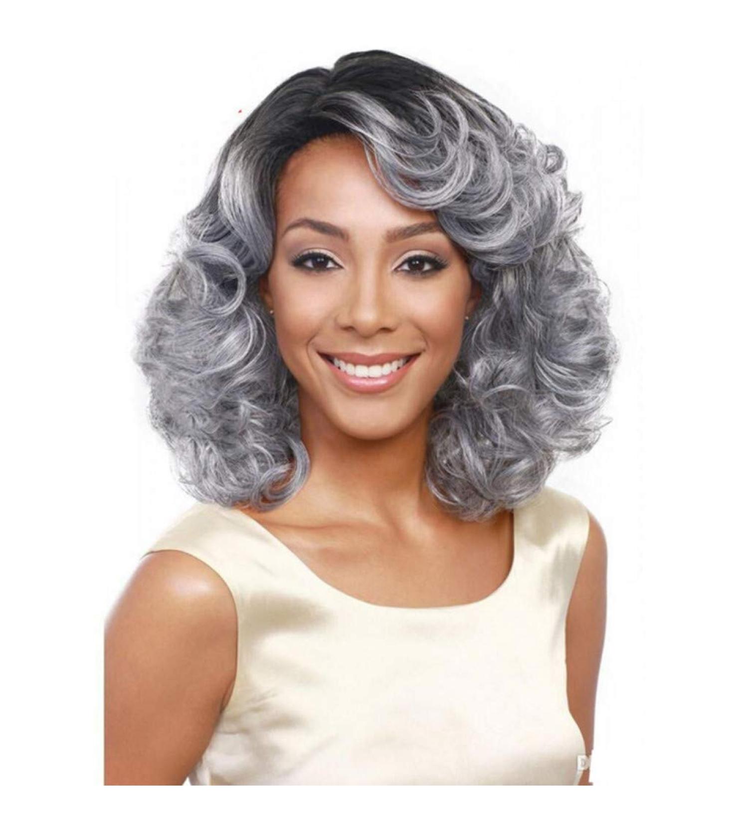 Buy Grey Curly Wig for Women | Long Brazilian Anime & Cosplay Hair - International Shipping - Buy Online on GoSupps.com