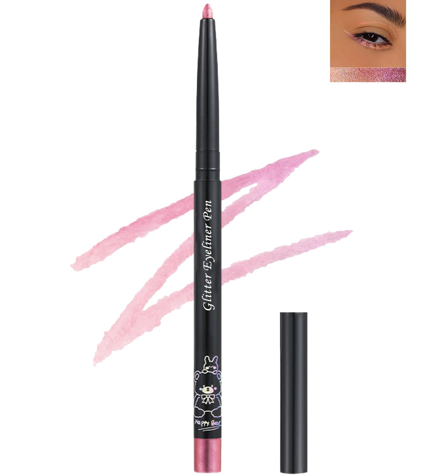 Glitter Colored Eyeliner Gel Pencil Chameleon Metallic Shimmer Pink Gel Eyeliner Pen Longlasting Waterproof Eye Liner Eyeshadow Cream Stick for Women Eye Makeup delineador de ojos contra el agua-02# - Buy Online on GoSupps.com