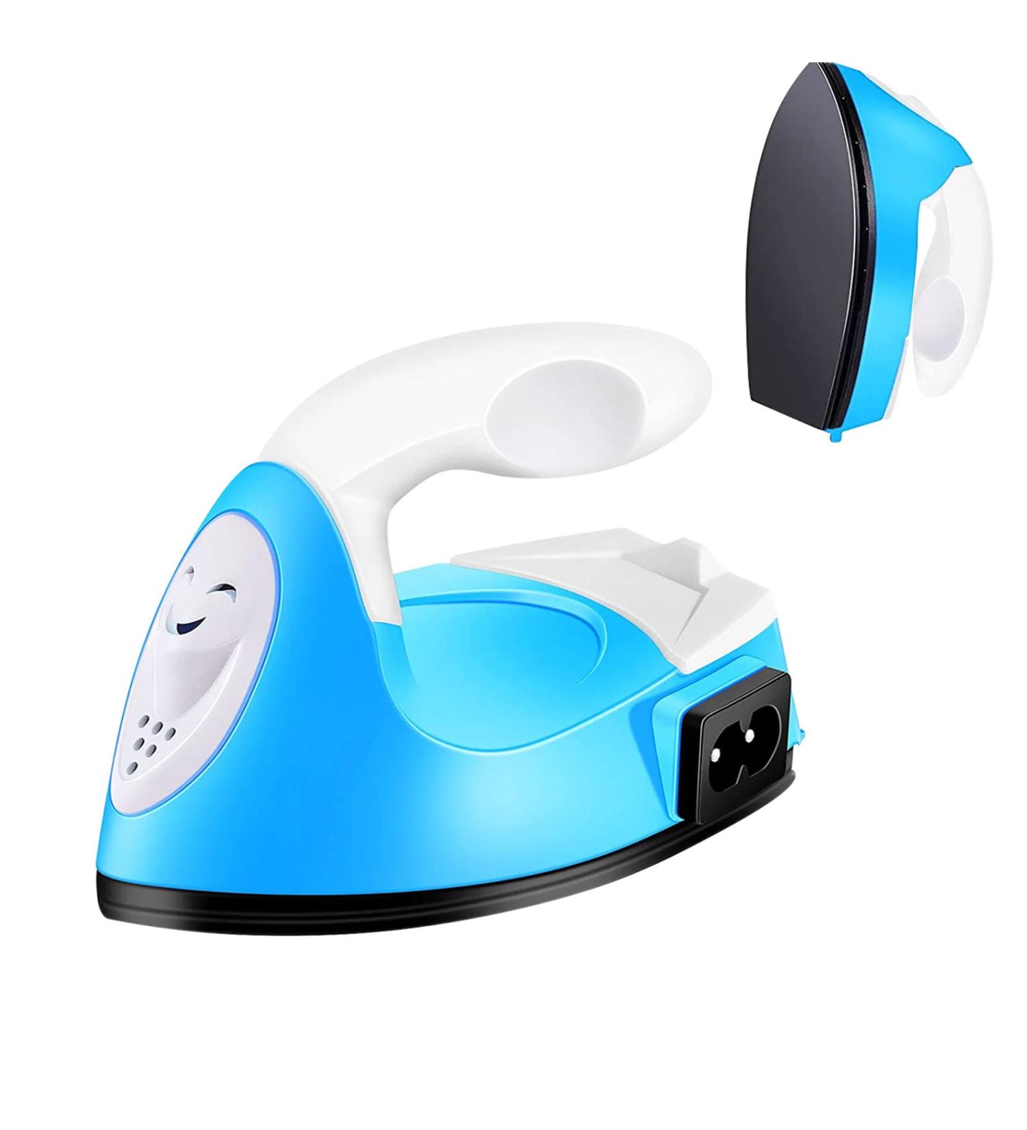 Mini Craft Iron Press for T-Shirts, Shoes, Hats & Vinyl Projects - Portable Heat Transfer Machine in Blue for Crafting & Sewing Supplies - Buy Online on GoSupps.com