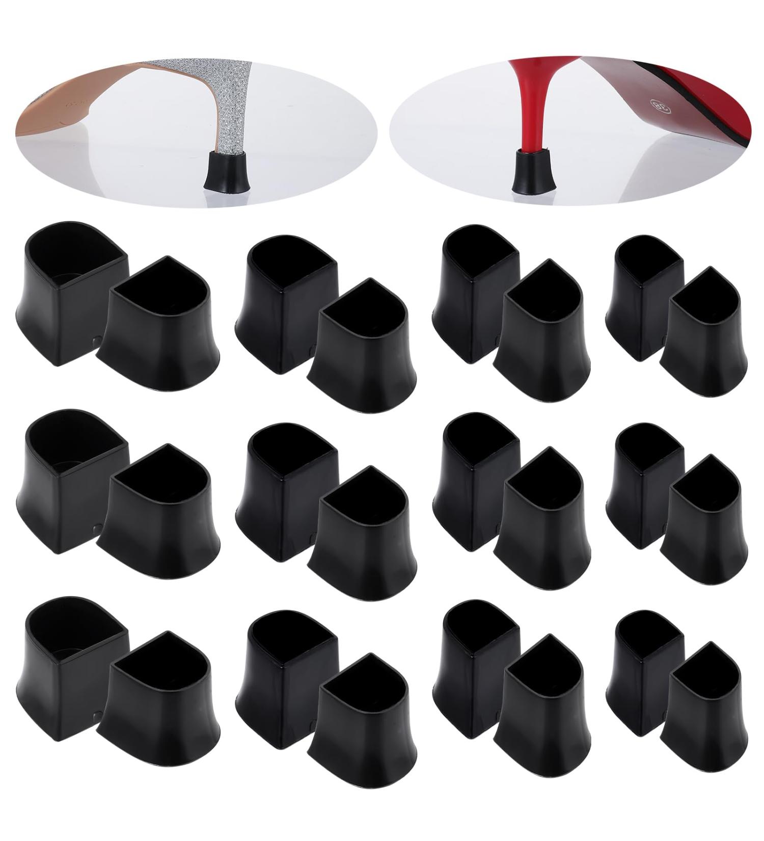 Heel Cap Protectors for High Heels | U Shape Anti-Slip Replacement Tips | 12 Pairs 4 Sizes Noise Reducing Stiletto & Pump Protectors - Buy Online on GoSupps.com