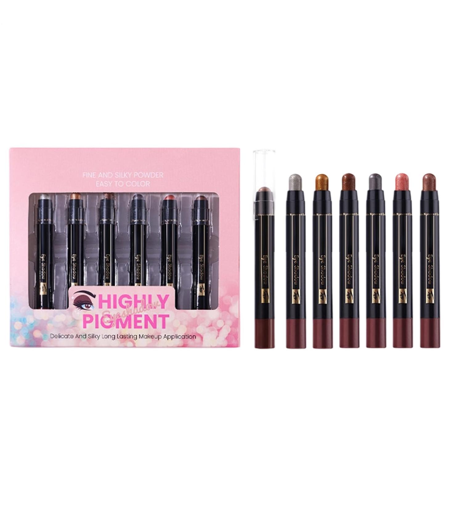 Eye Pencil Long-Lasting Waterproof 6 Pieces Makeup Highlighter for Cosmetics Beauty and Personal Care for Girls and Women - Buy Online on GoSupps.com