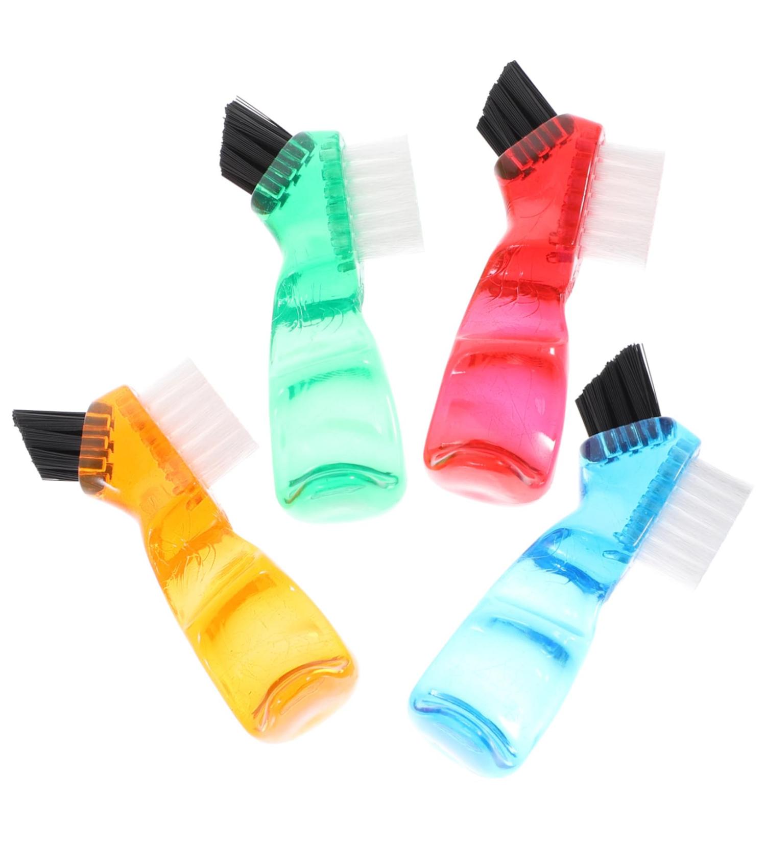 Minkissy 8-Pack Double Head Denture Cleaning Brushes - Portable Multi-Functional Toothbrushes for False Teeth Care - Assorted Colors - Buy Online on GoSupps.com