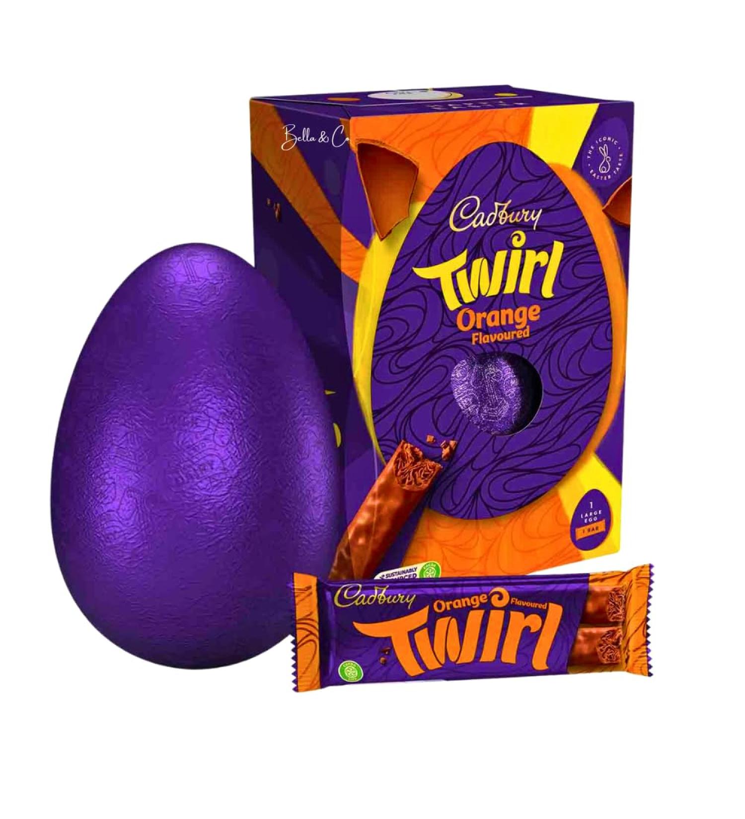 Twirl Large Orange Chocolate Easter Eggs | Perfect for Easter Gift | Perfect for Egg Hunt | Chocolate Gifts | Chocolate Easter Eggs 2024 |Thank You Gifts | Easter Party | 198g - Buy Online on GoSupps.com