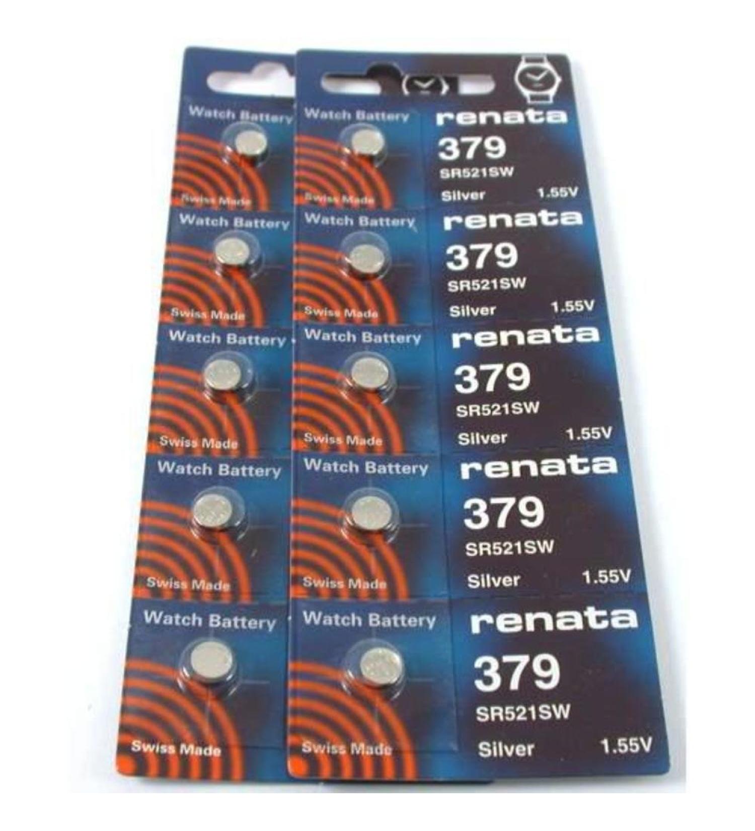 #379 Renata Watch Batteries 10Pcs