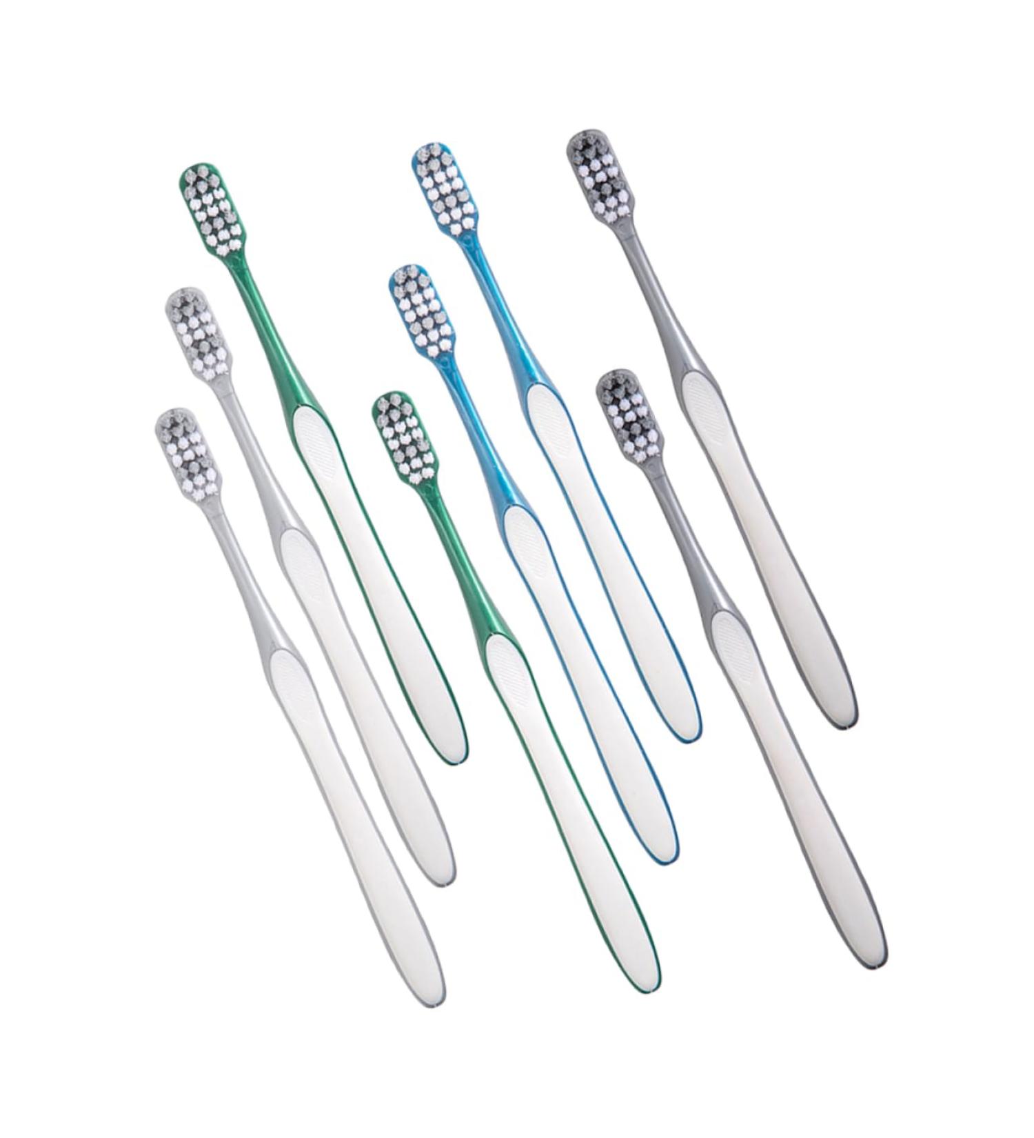 Homsfou 8ST Hard Toothbrush Set - Travel & Household Tooth Cleaning Tools - Reduce Tooth Spots - Durable Plastic & TPR Design - Buy Online on GoSupps.com