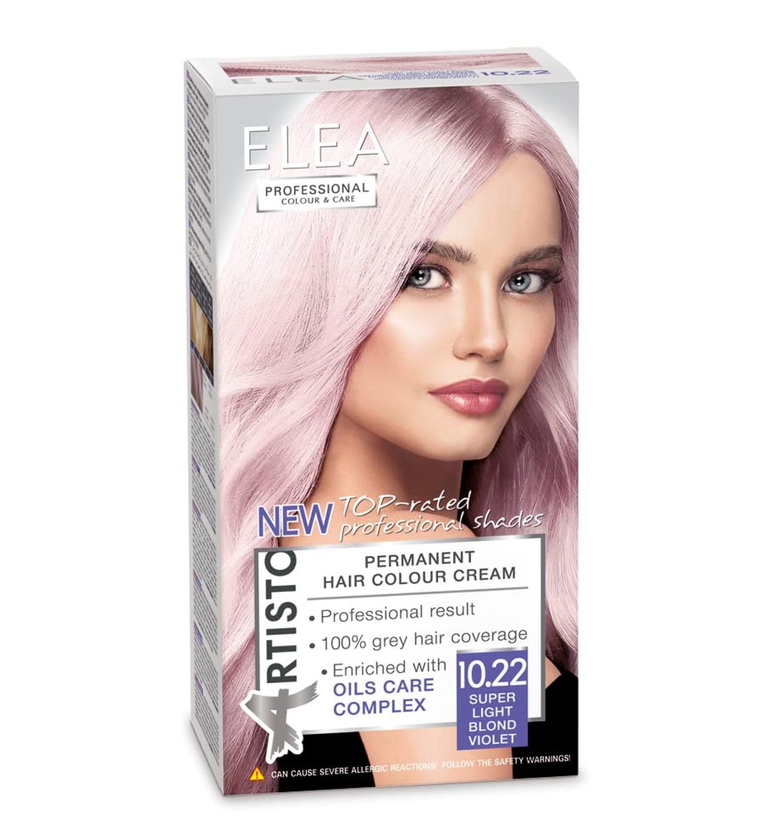 Elea Professional Color & Care Permanent Hair Colour - No. 10.22 Super Light Blonde Purple 123 ml - Buy Online on GoSupps.com