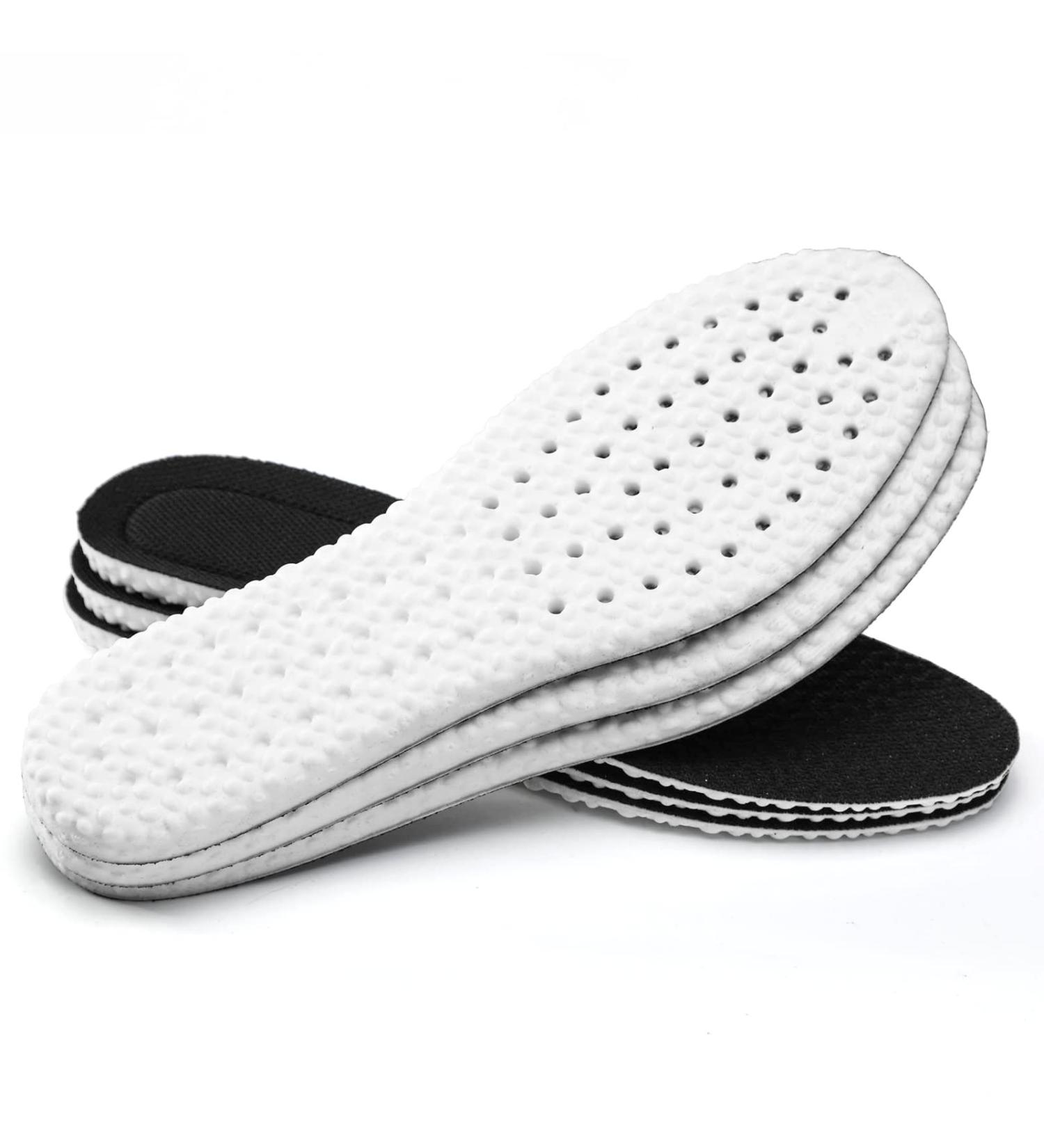 XINIFOOT Shock Absorption Insoles - 3 Pairs of Flexible PU Inserts for Men (US 8-11) | Relieve Foot Pain & Maximum Comfort in Black - Buy Online on GoSupps.com