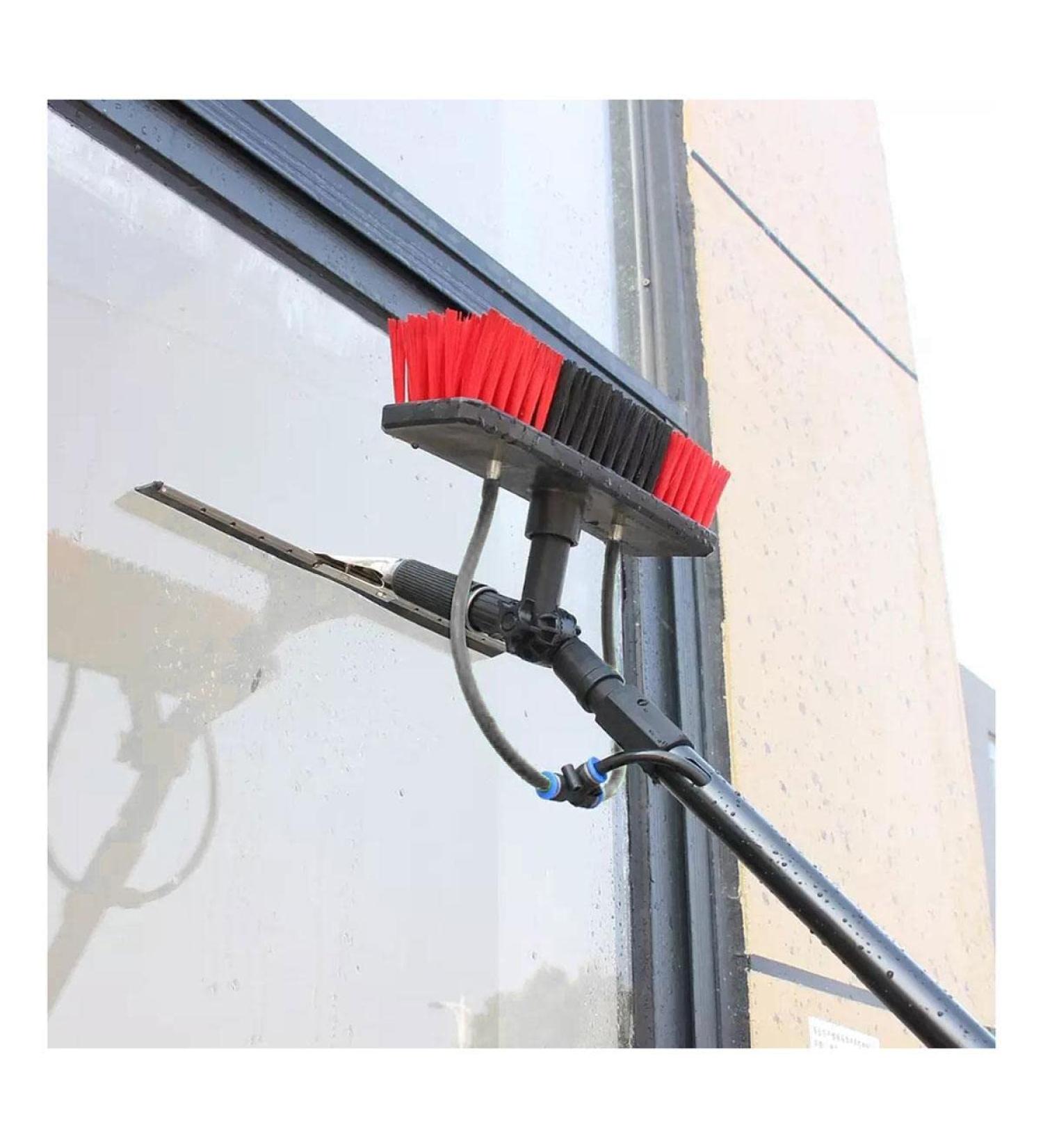 Waterfed Telescopic Pole Window Cleaning | 30cm Brush Head & Squeegee | Aluminum Alloy 3.6M -10.8M Telescopic Rod Extension Washing Brush System 9 M/29.5 Ft - Buy Online on GoSupps.com