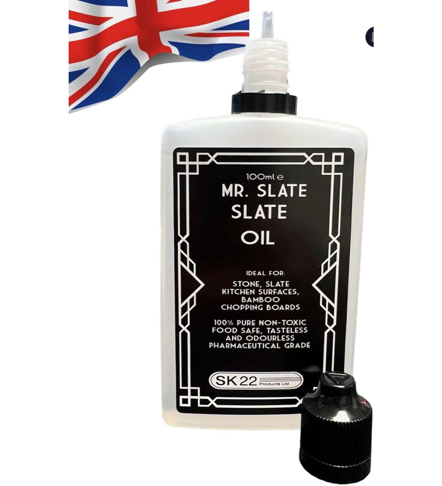 Mr Slate. Slate Oil Cleans and Polishes Slate Surface Ideal for hearths fireplaces floors etc. (100ml)