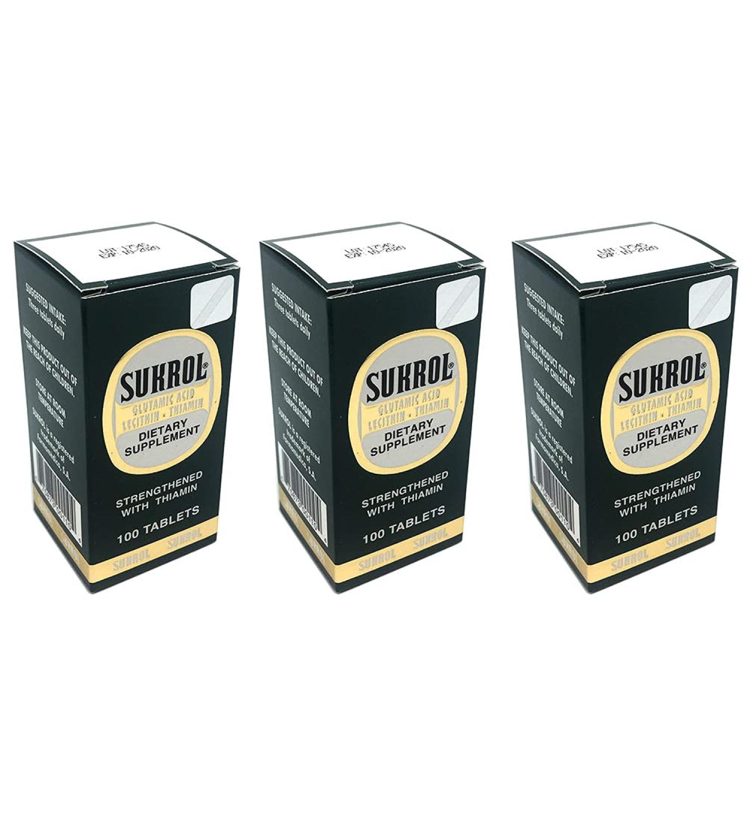 Sukrol Dietary Supplement 100 Tablets - Pack of 3 | Boost Energy & Vitality - Buy Online on GoSupps.com
