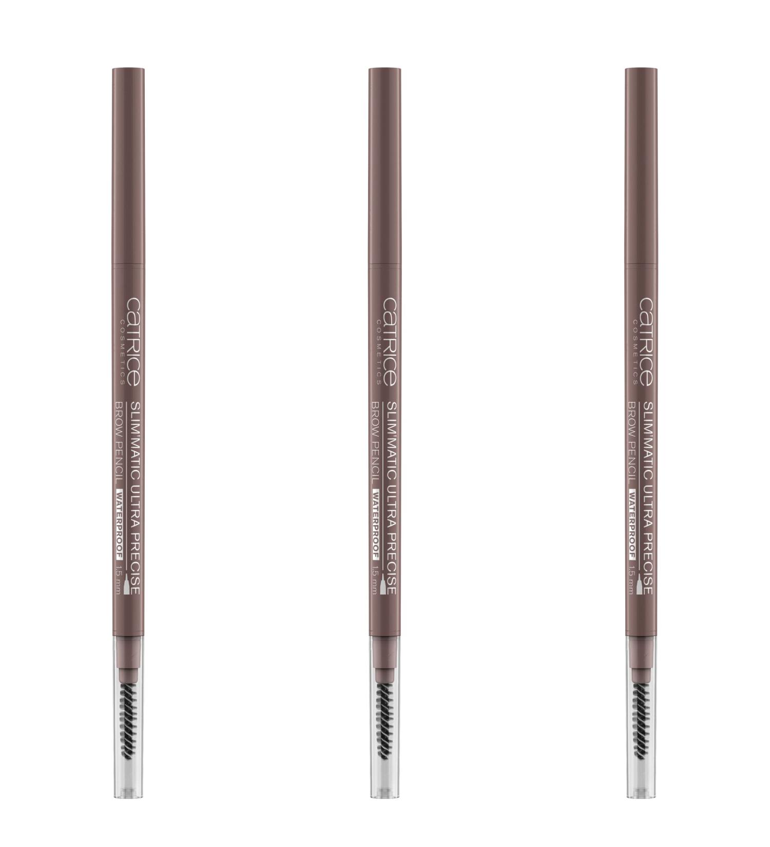 Catrice Slim'matic Ultra Precise Brow Pencil - 3 Pack (No. 030 Dark) | Eyebrow Pencil with Brush - International Shipping Available - Buy Online on GoSupps.com