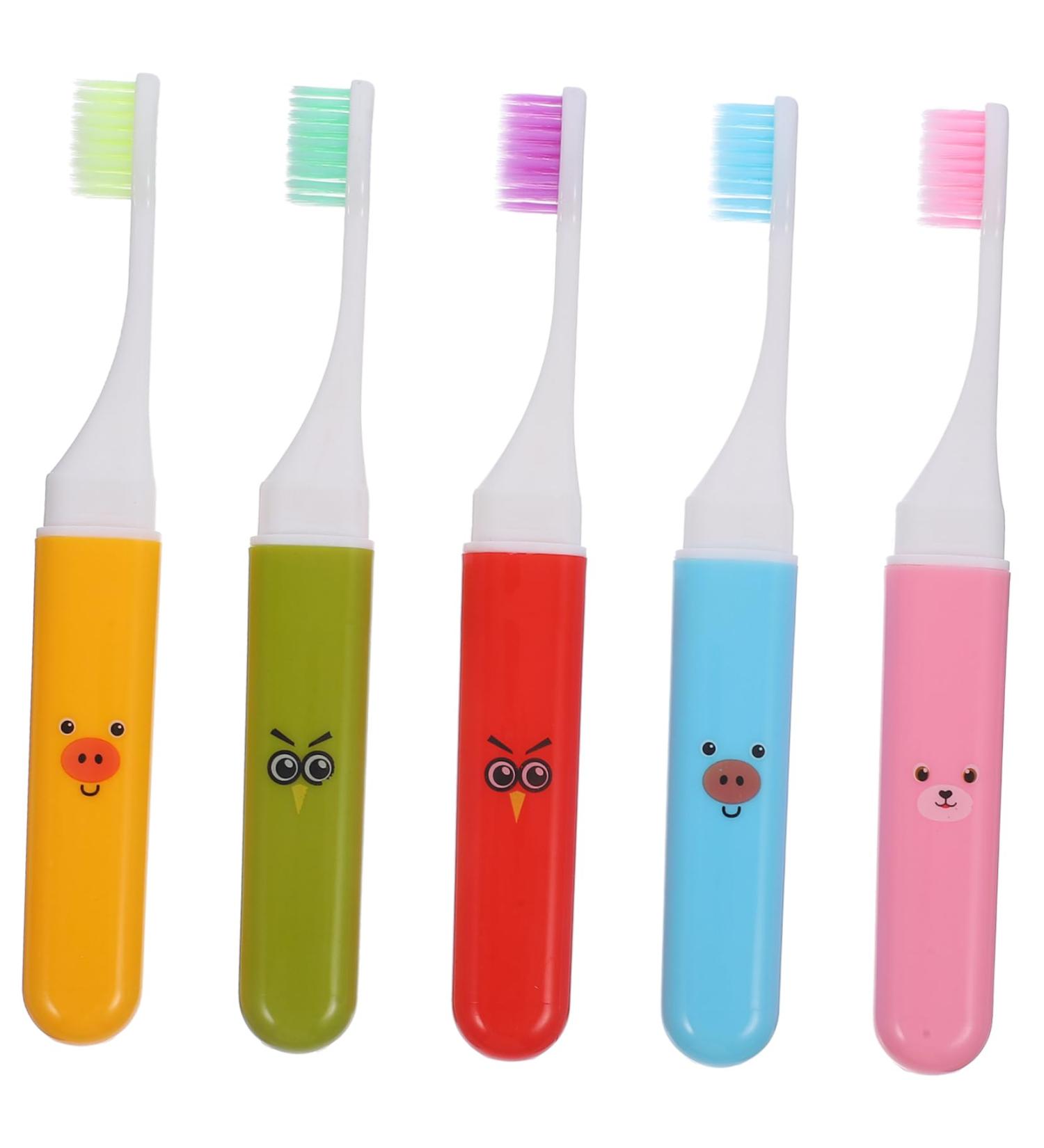 Fomiyes 5th Travel Toothbrush for Kids - Soft Bristle Mini Daily Toothbrush & Accessories for Children - Buy Online on GoSupps.com
